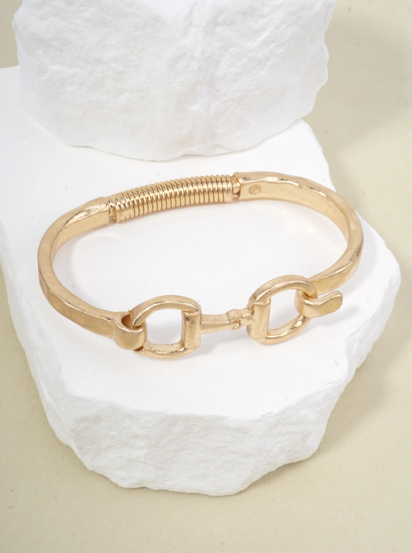 Equestrian Link Open Bangle Bracelet