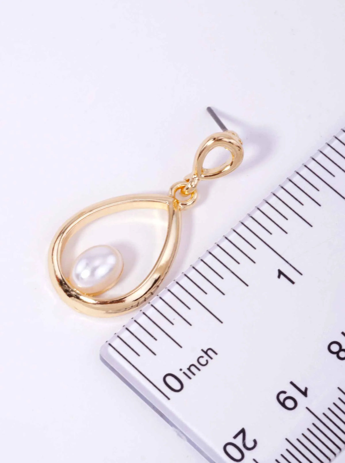 PEARL TEARDROP POLISHED POST DROP EARRINGS
