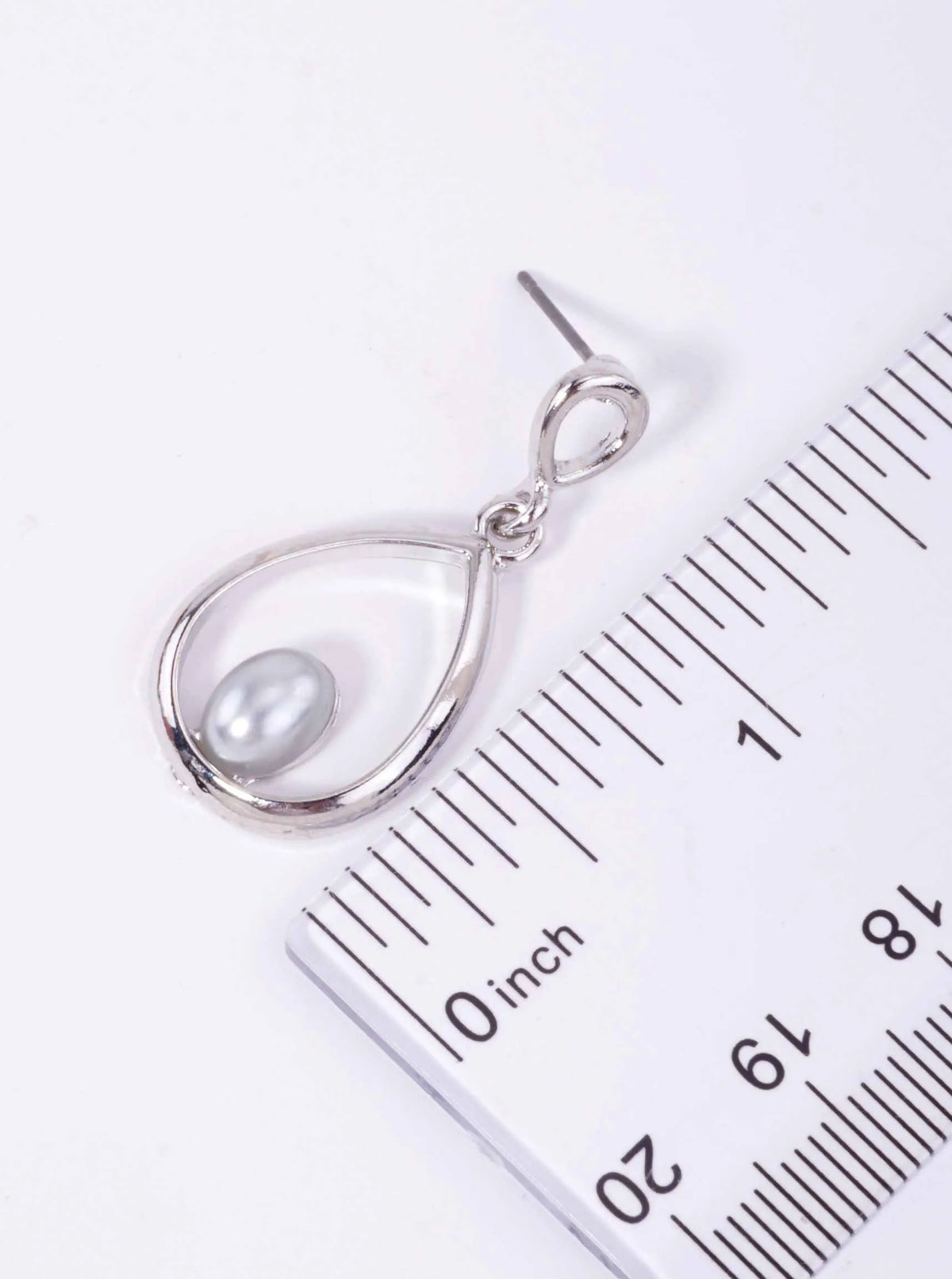 PEARL TEARDROP POLISHED POST DROP EARRINGS