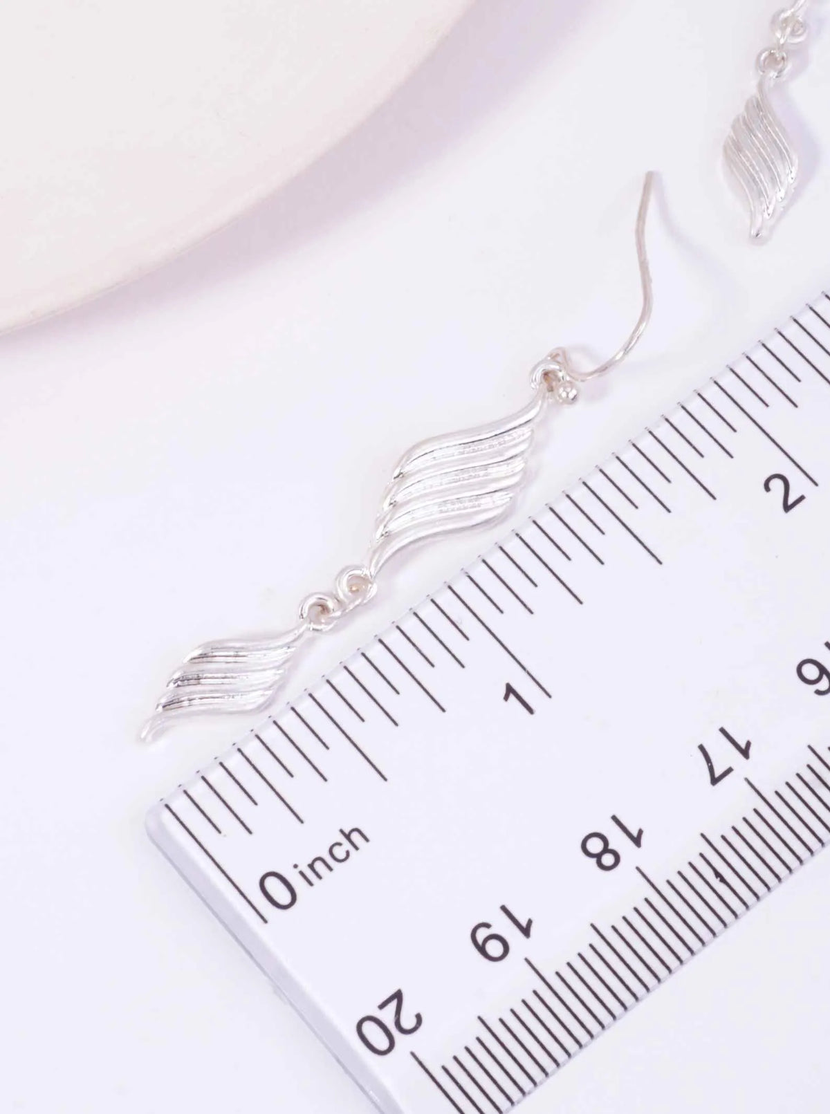 Ribbed Double Leaf Drop Dangle Earrings