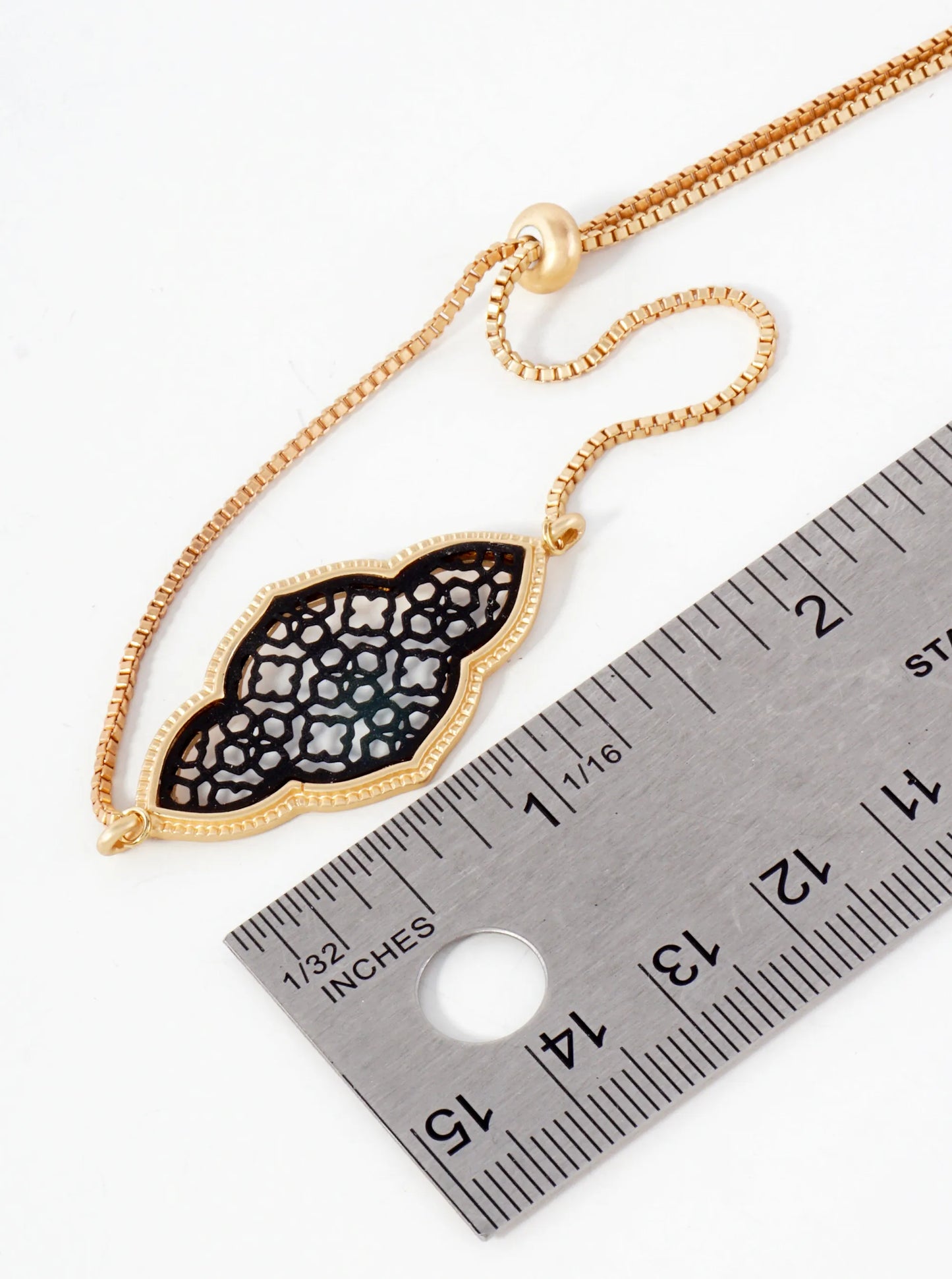 Quatrefoil Filigree 1mm Box-Chain Pull-Tie Bracelet