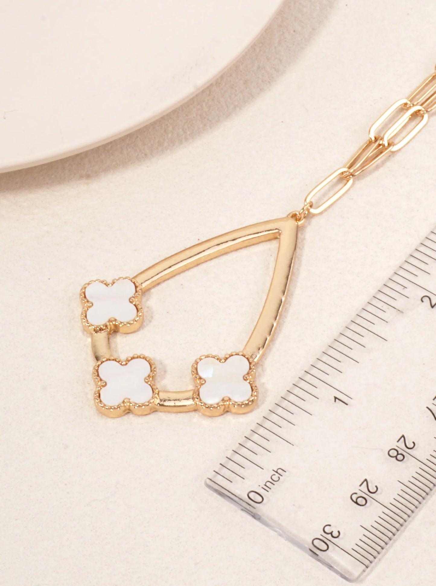Quatrefoil Polished Pendant Necklace Set