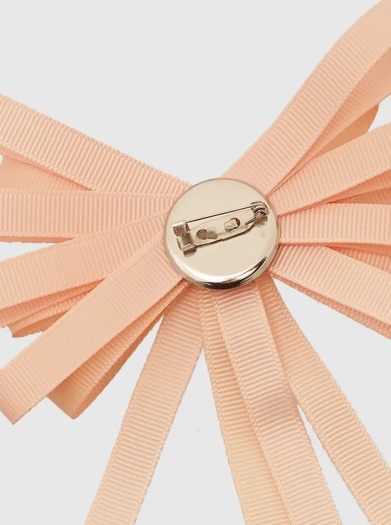RHINESTONE RIBBON BOW TIE PINS