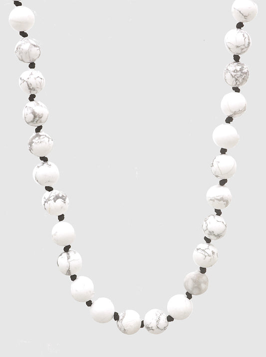 Reconstituted White Semi Precious Necklace