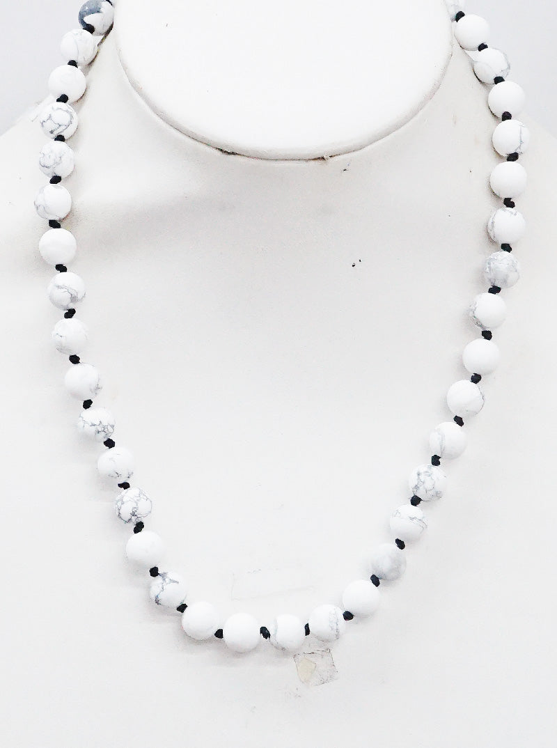 Reconstituted White Semi Precious Necklace