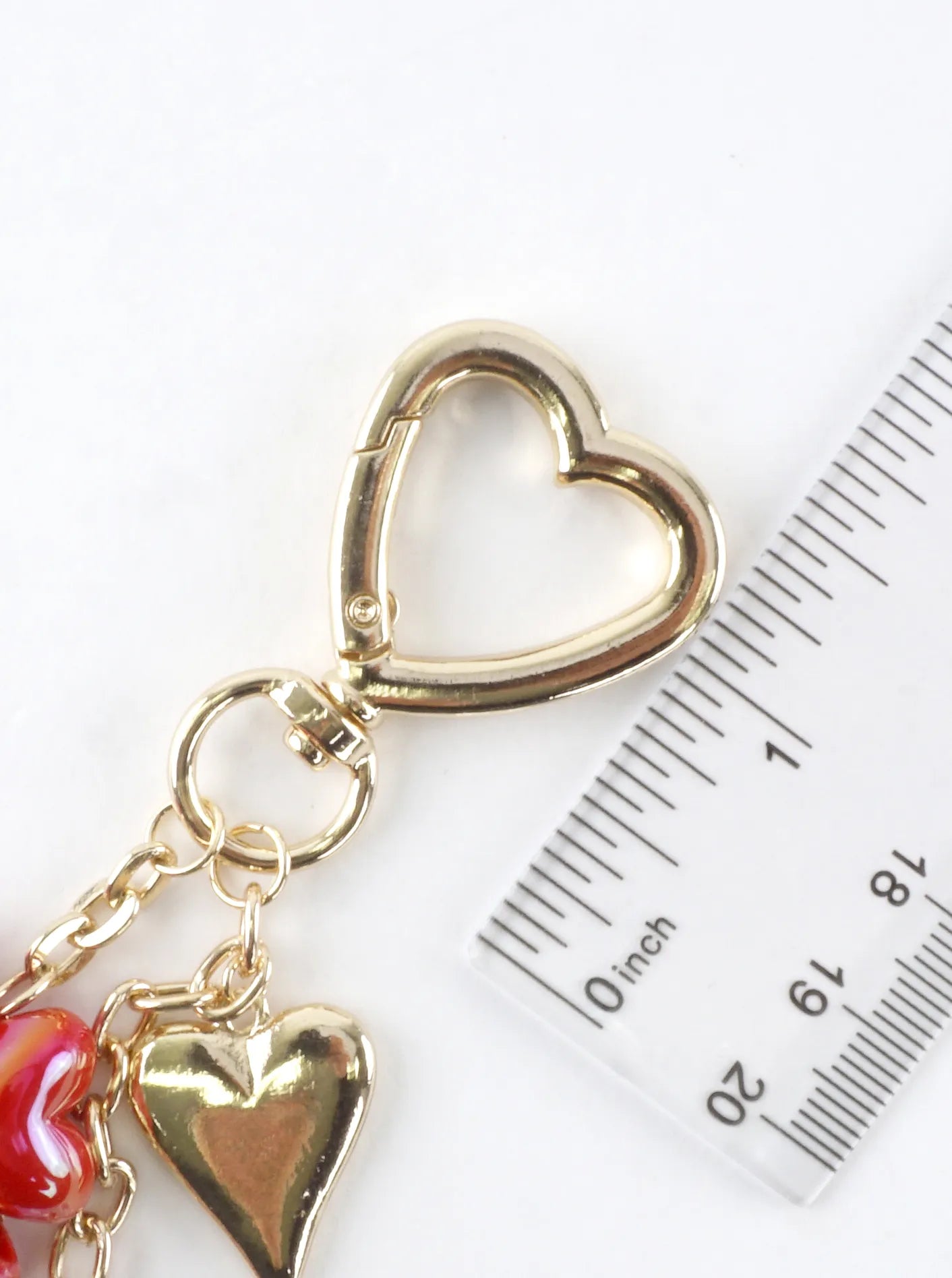 Red HeartS Balloon Dog Bag Charm Dangle Keychain