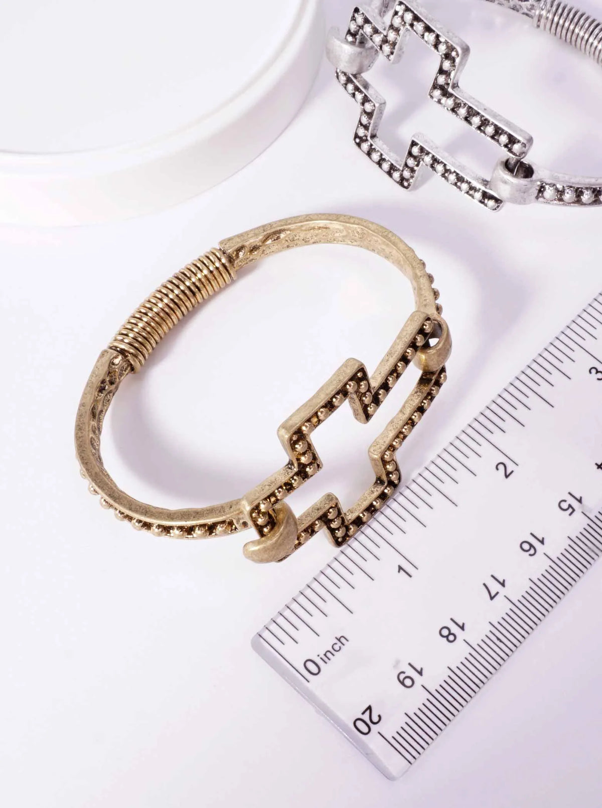 Religious Oxidized Cross Cuff Bangle Bracelet