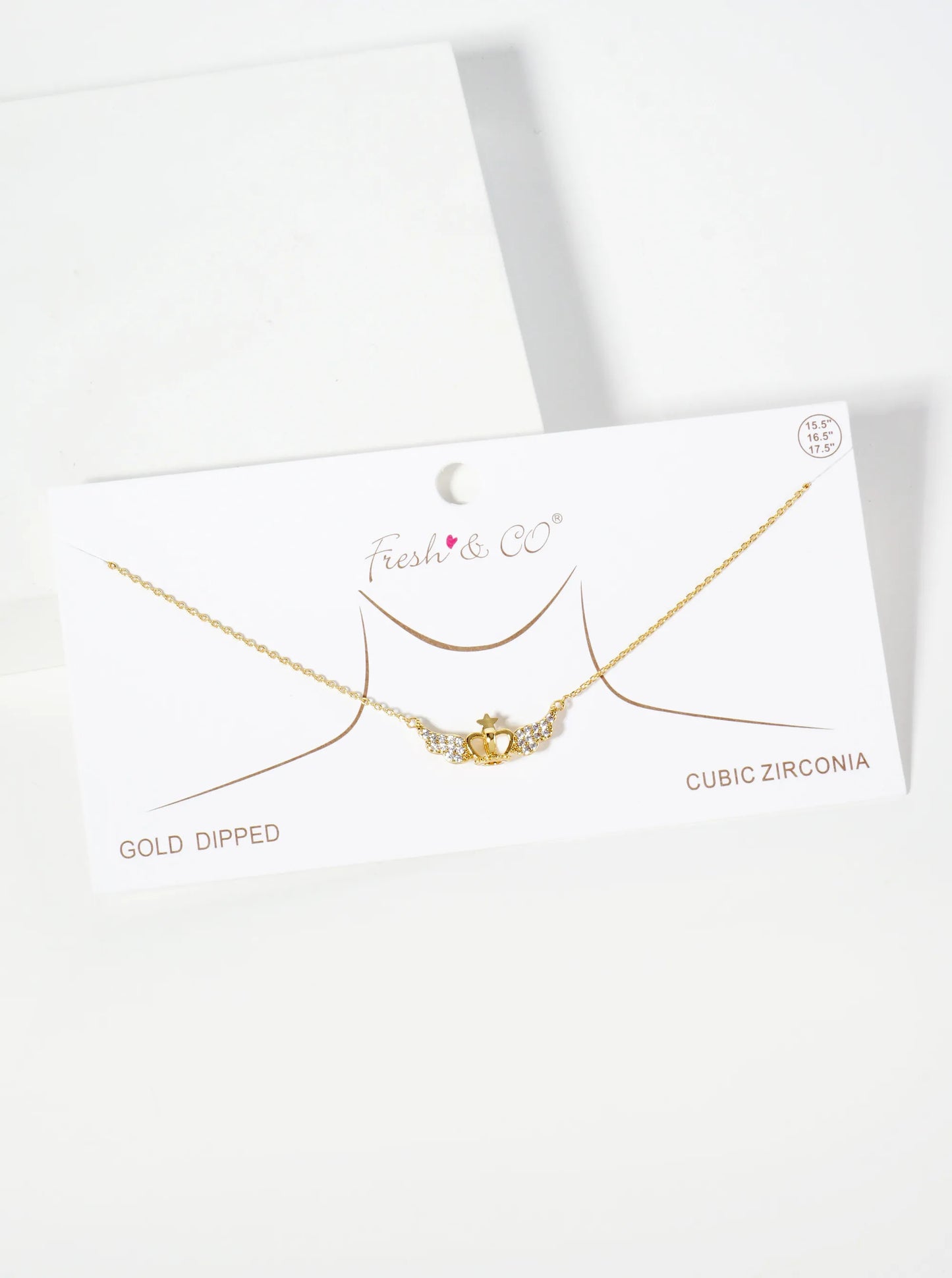 Religious-Theme 18K-Gold-Dipped Papal-Tiara With Angel-Wings Crown Pendant Necklace