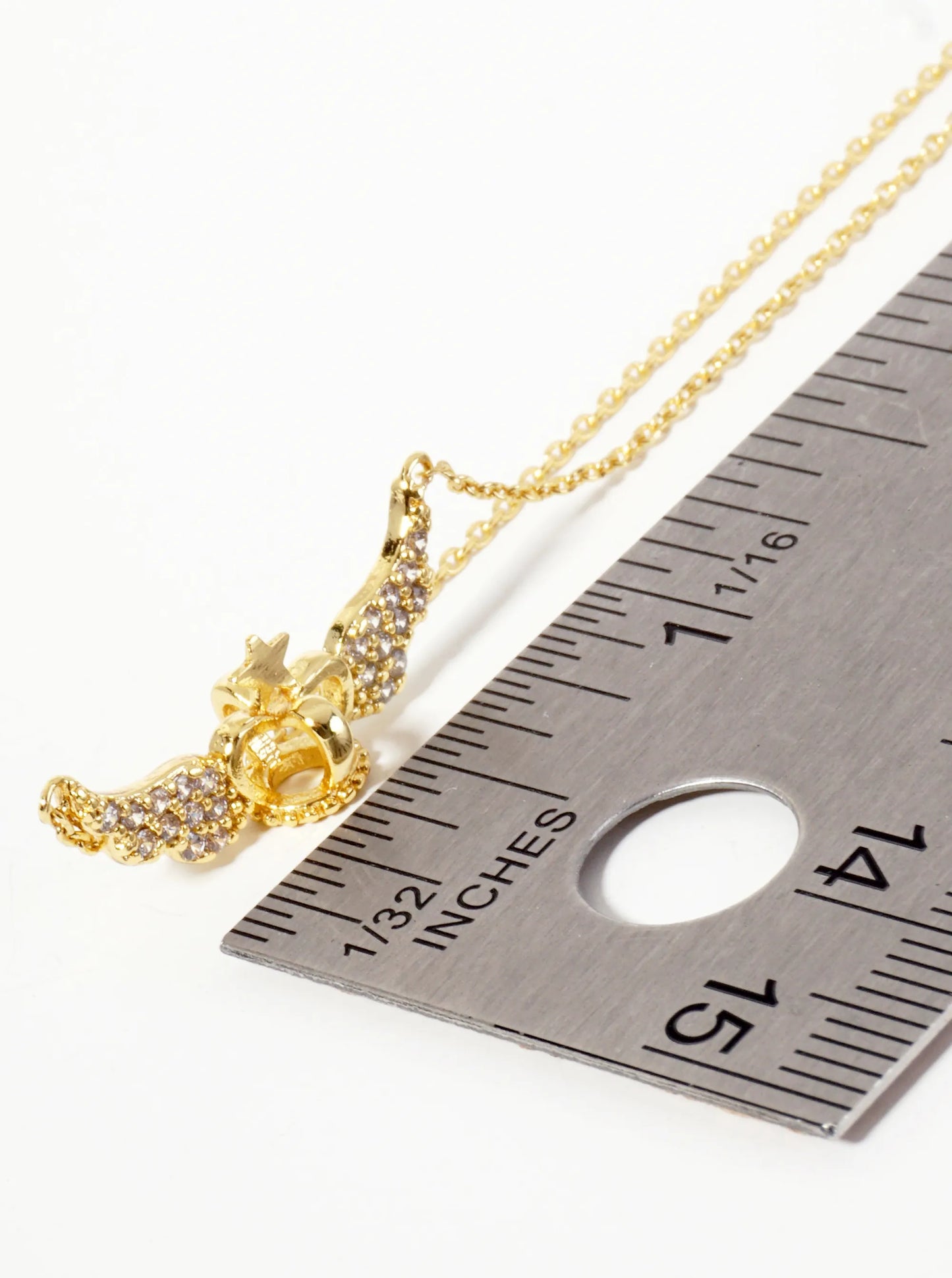 Religious-Theme 18K-Gold-Dipped Papal-Tiara With Angel-Wings Crown Pendant Necklace