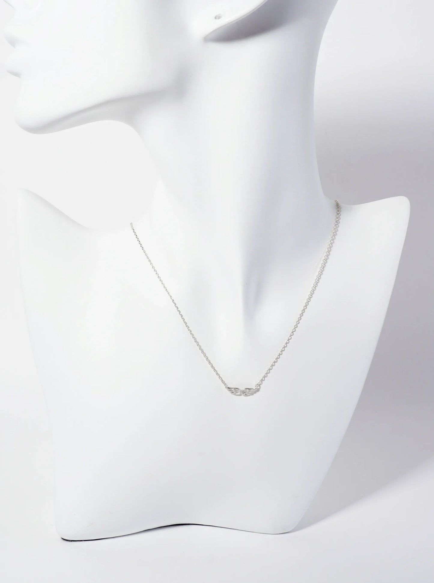 Religious-Theme 18K-Gold-Dipped Textured Angel Wings Pendant Necklace
