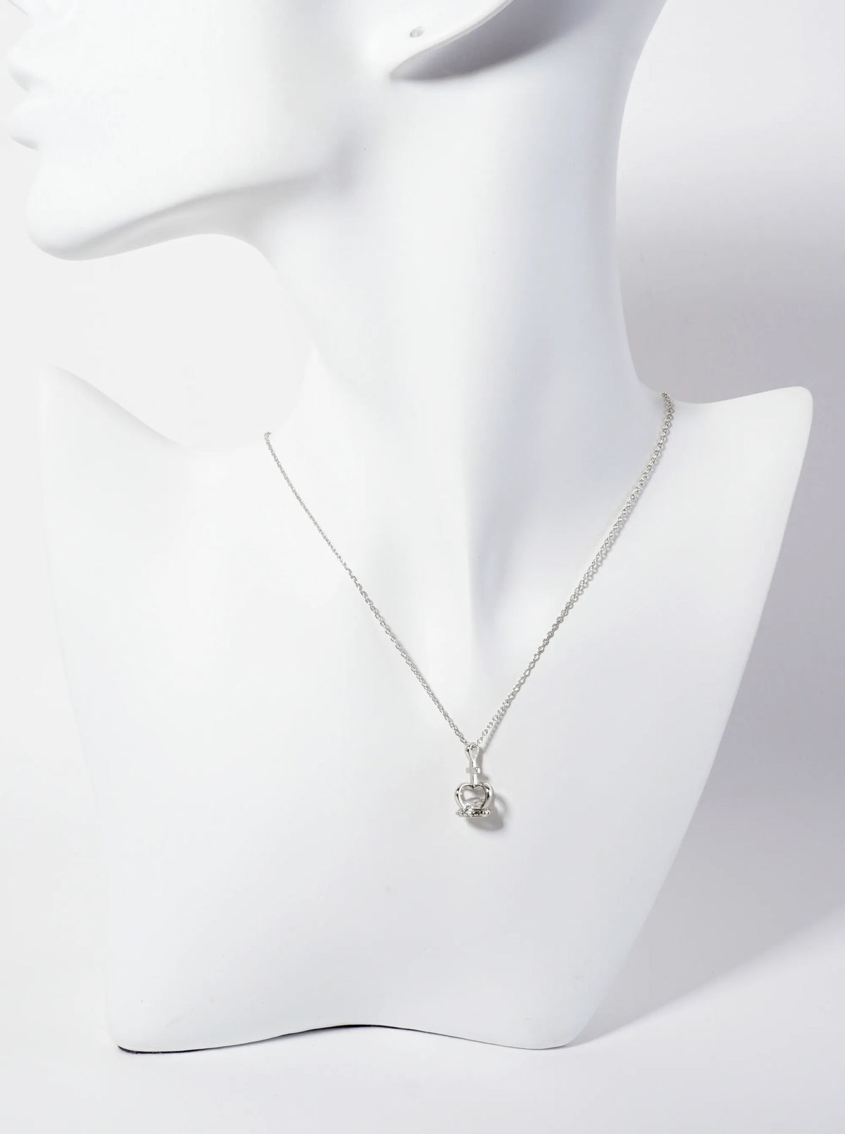 Religious-Theme CZ 18K-Gold-Dipped Papal-Tiara Crown Pendant Necklace