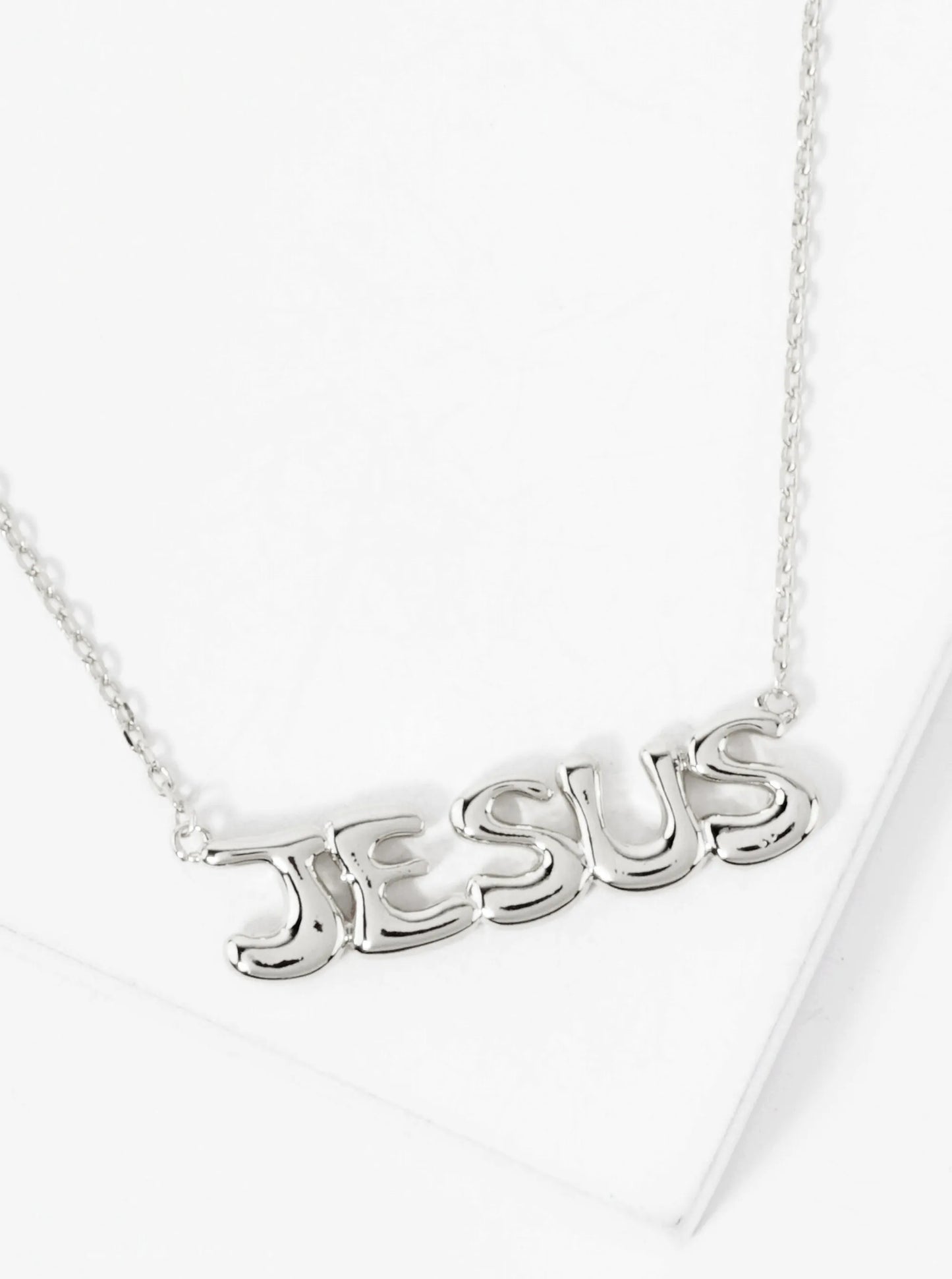 Religious-Theme John 10 11 Polished Brass Jesus Word Pendant Hypoallergenic 18K-Gold-Dipped Necklace