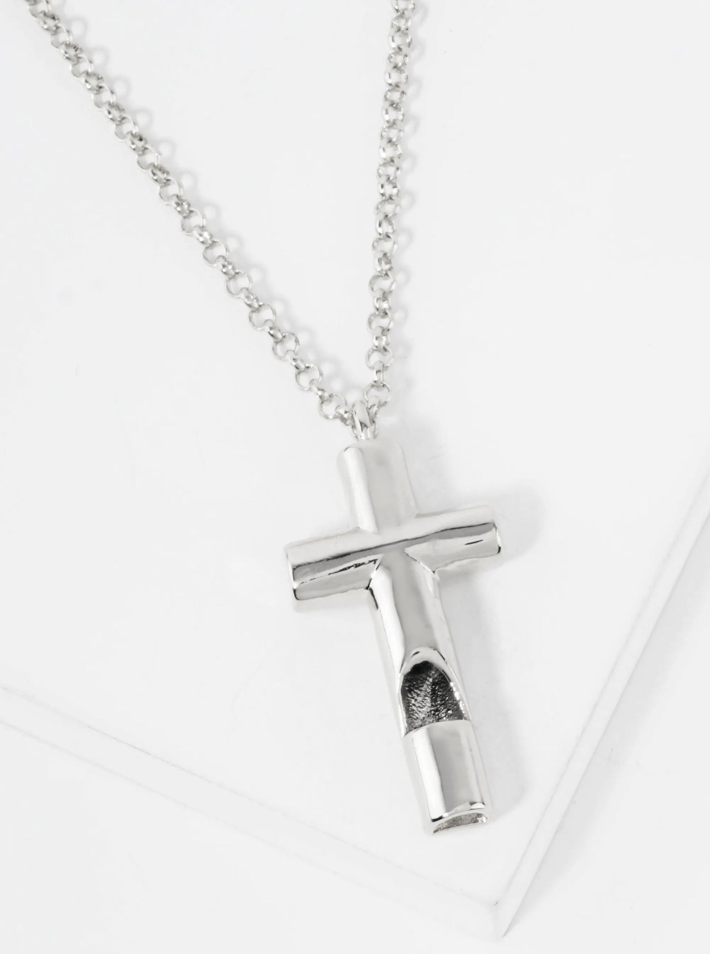 Religious-Theme Psalm 121 7-8 Cross Whistle Pendant Hypoallergenic 18K-Gold-Dipped Necklace