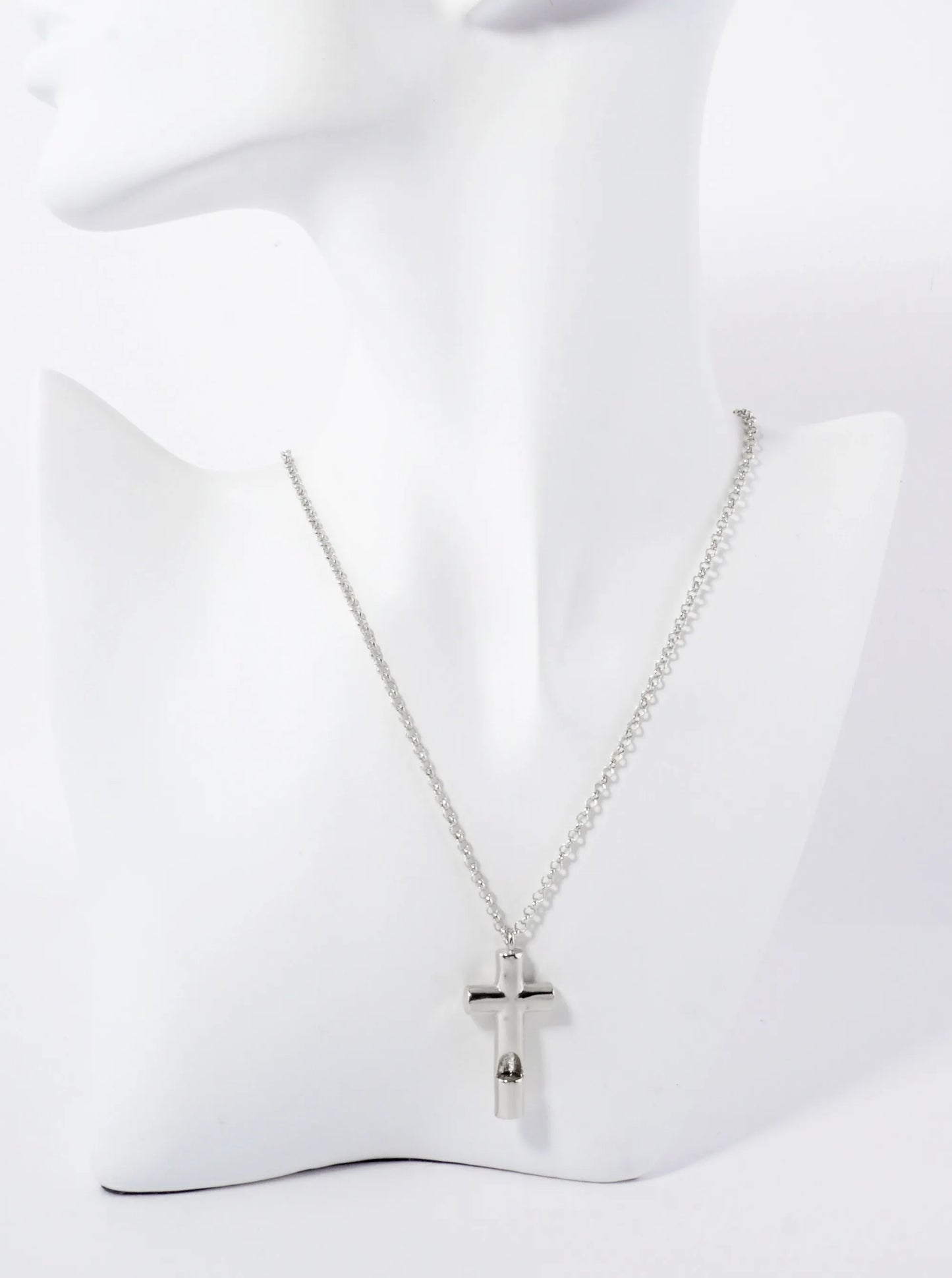 Religious-Theme Psalm 121 7-8 Cross Whistle Pendant Hypoallergenic 18K-Gold-Dipped Necklace