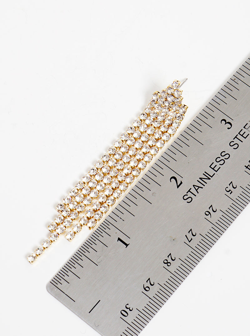 Rhinestone Crystal Chandelier Post Drop Earrings
