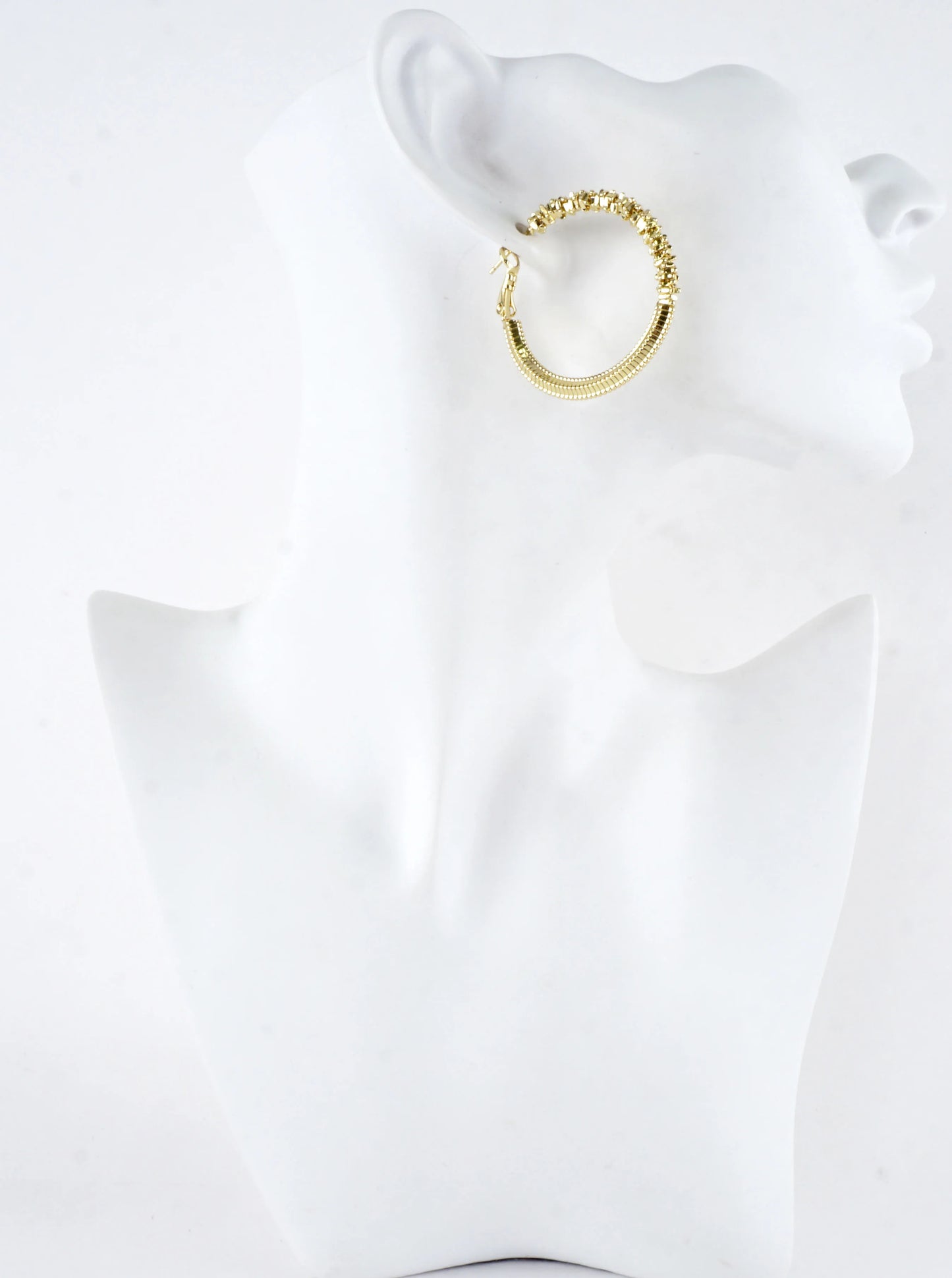 Ribbed Stacked Texture Hoop Earrings
