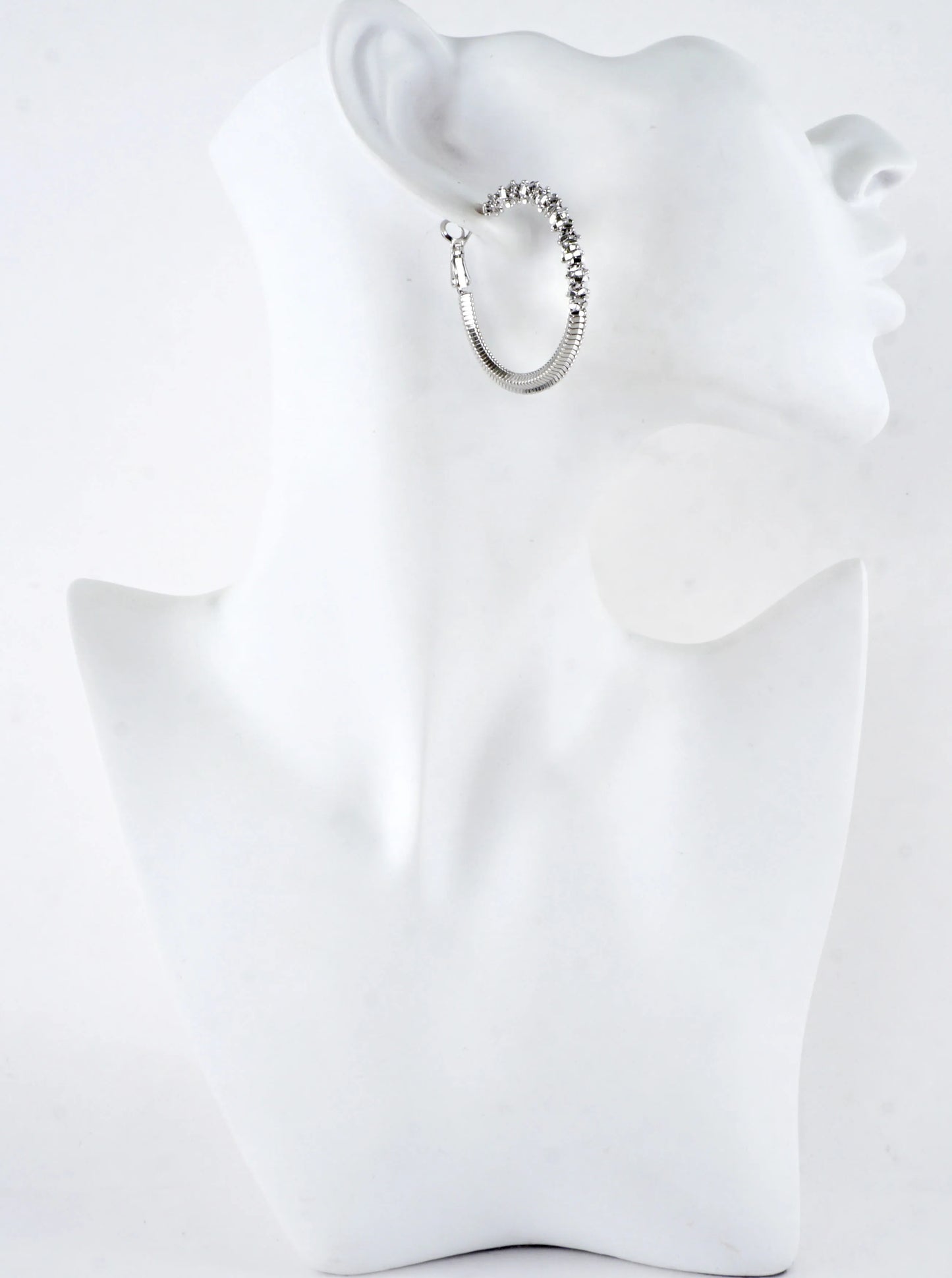 Ribbed Stacked Texture Hoop Earrings