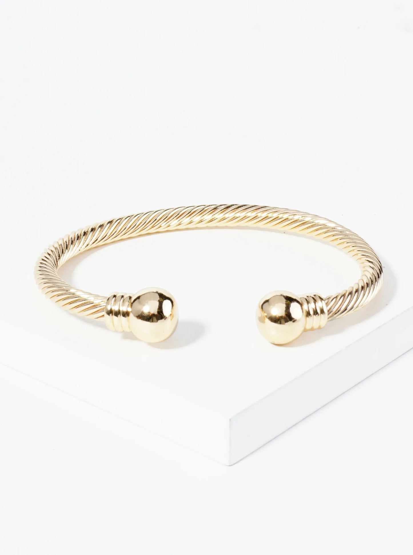 Rope Textured Classic Open Bangle Bracelet