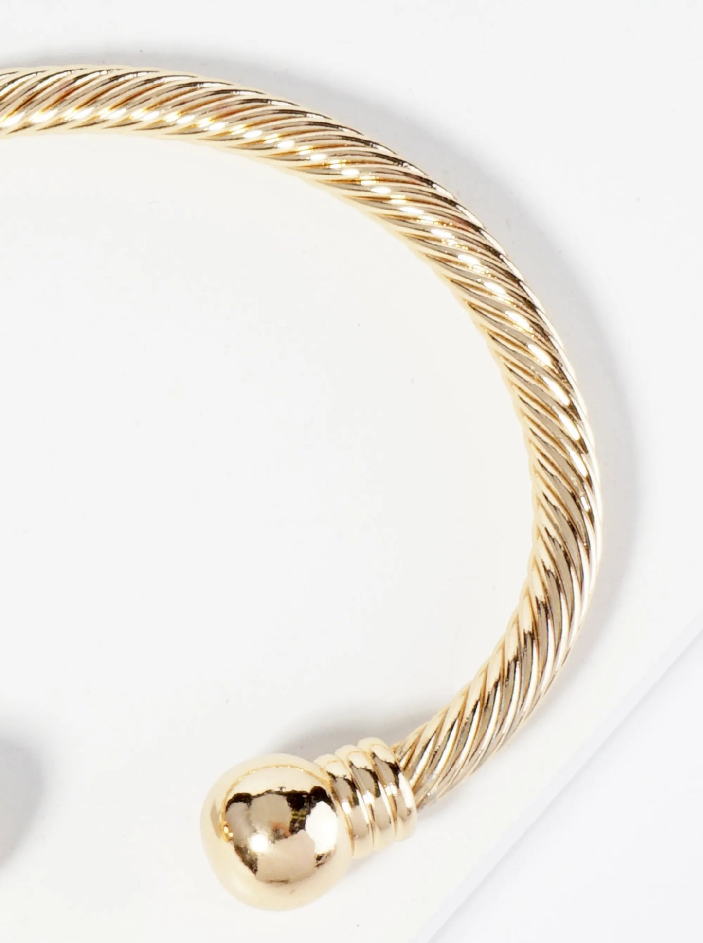 Rope Textured Classic Open Bangle Bracelet