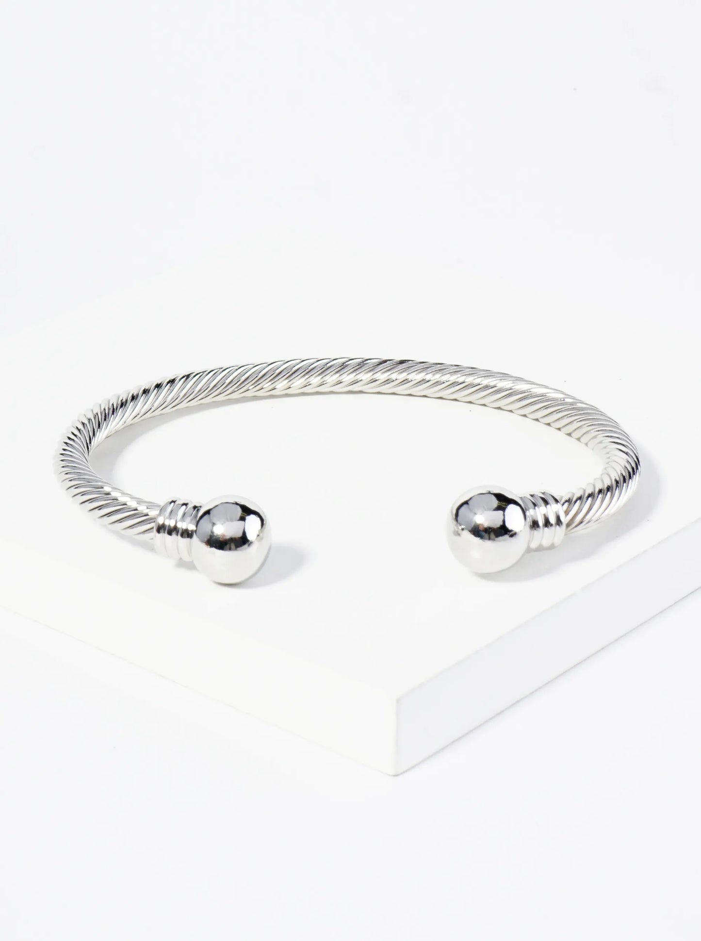 Rope Textured Classic Open Bangle Bracelet