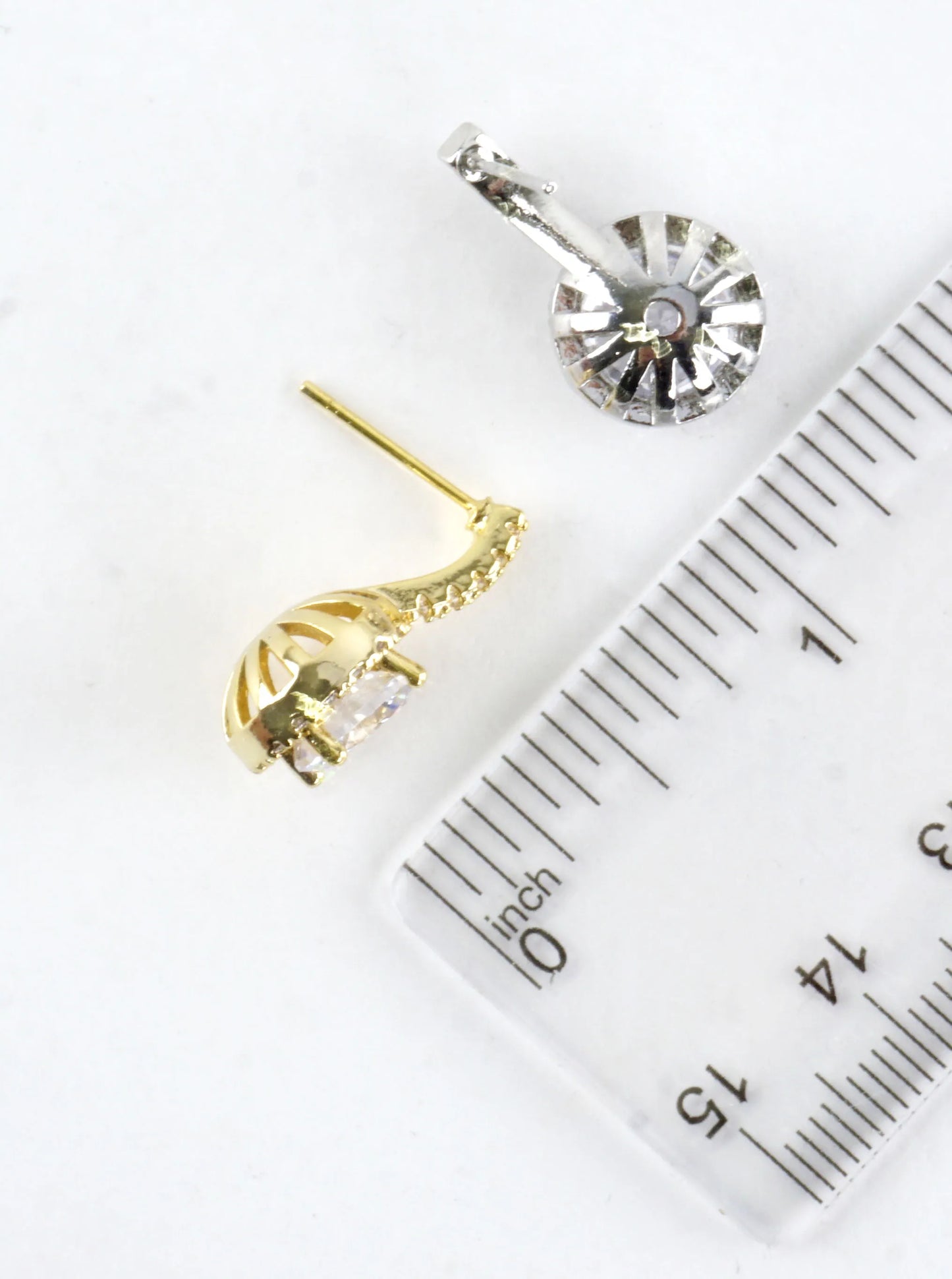 Round Halo Cubic Zirconia Pave Drop Earrings