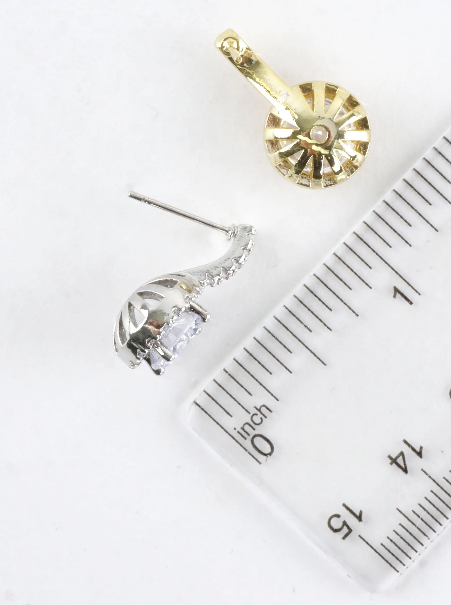 Round Halo Cubic Zirconia Pave Drop Earrings
