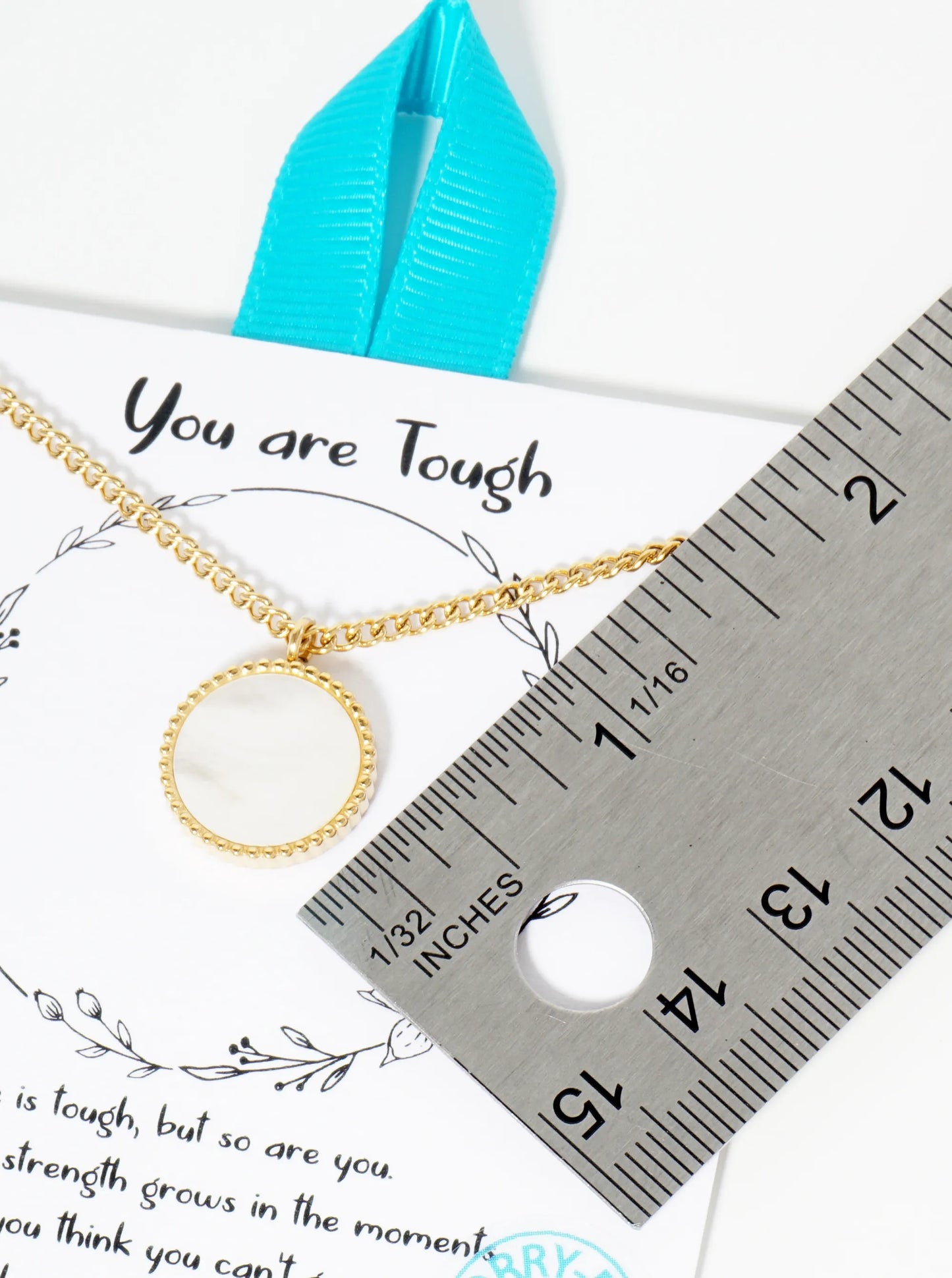 Round MOP Pearl Pendant Hypoallergenic Stainless Steel Necklace