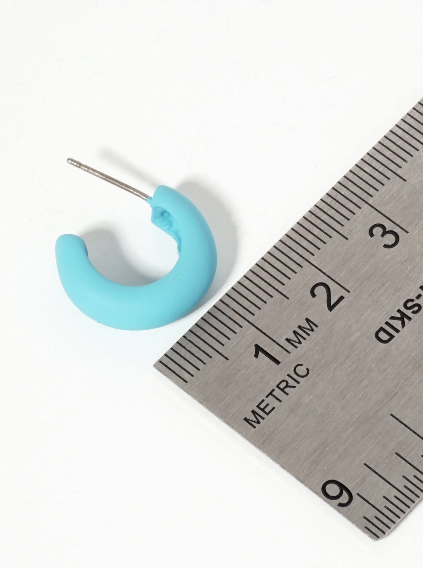 Rubber-Coated 20mm Open Huggie Hoop Earrings