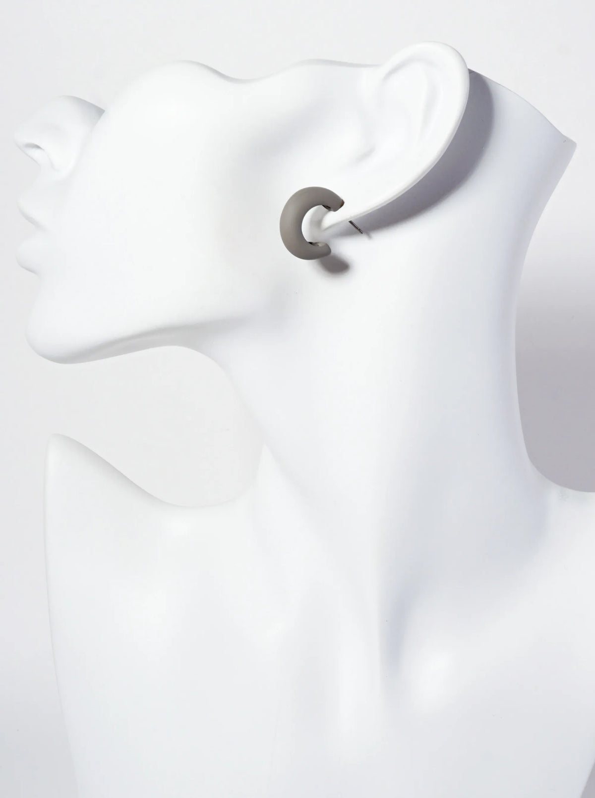 Rubber-Coated 20mm Open Huggie Hoop Earrings