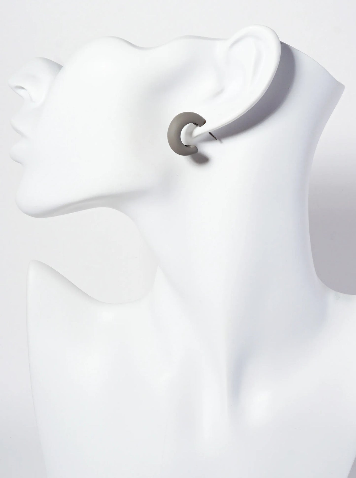 Rubber-Coated 20mm Open Huggie Hoop Earrings