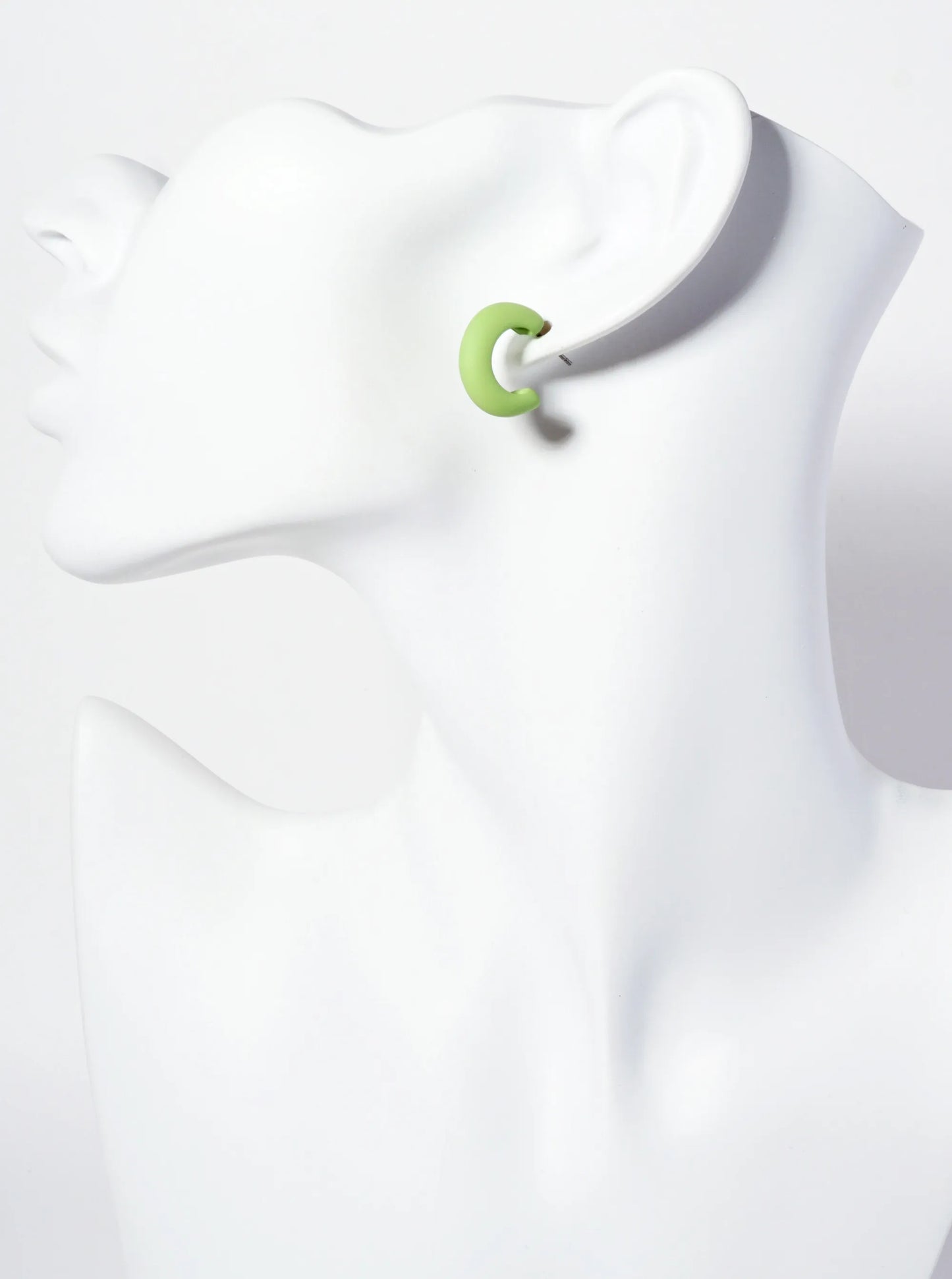 Rubber-Coated 20mm Open Huggie Hoop Earrings