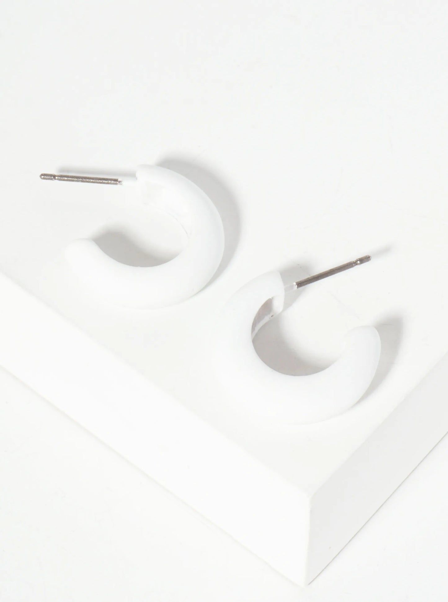 Rubber-Coated 20mm Open Huggie Hoop Earrings