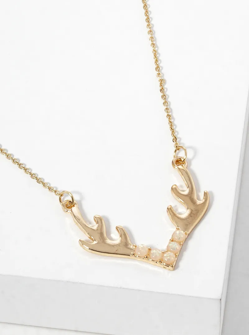 Rudolph Pendant Christmas Themed Necklace