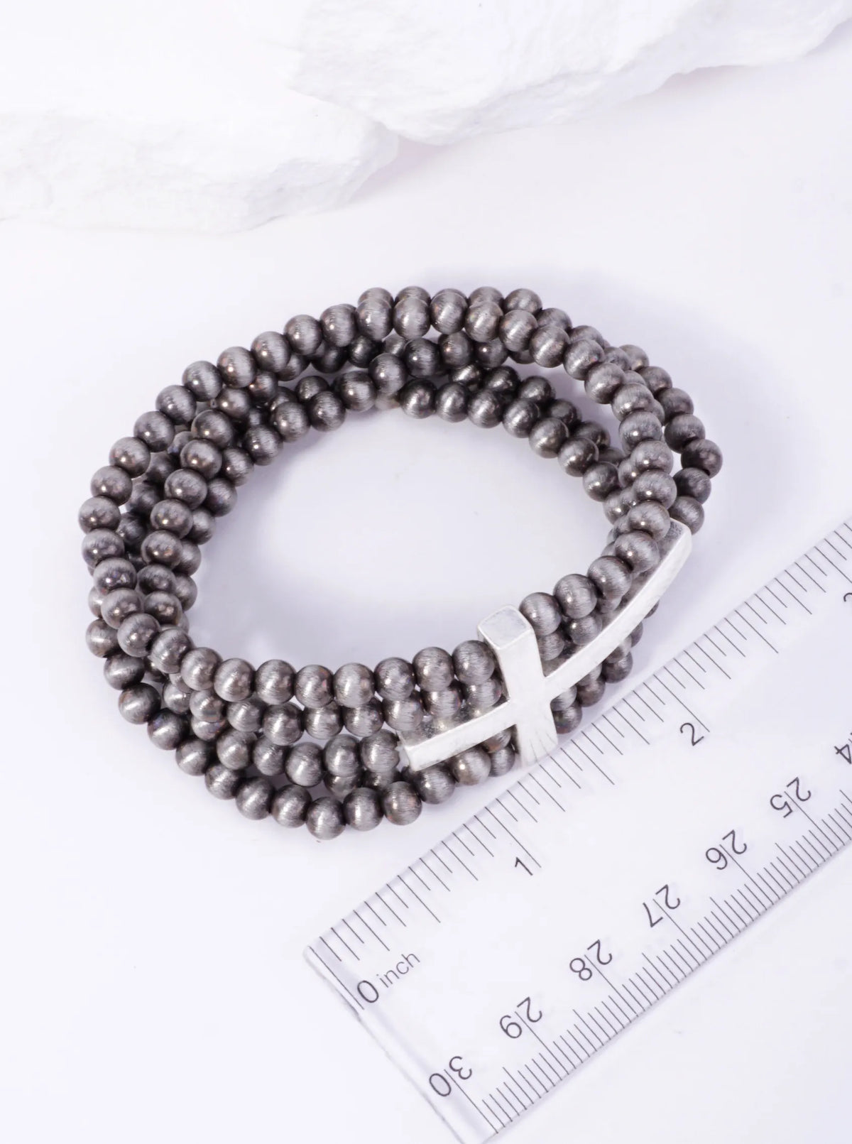 Religious Cross Design Stretch Bracelet