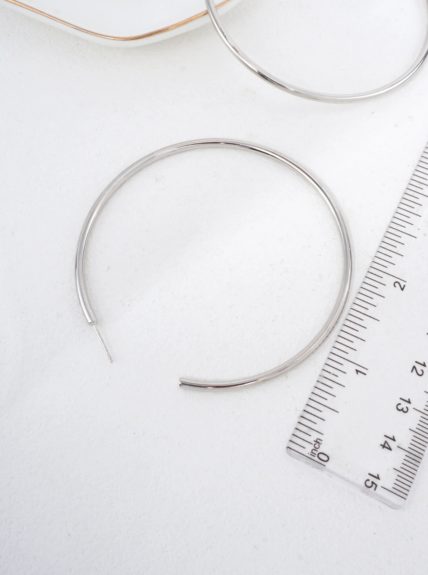 14K Gold-Dipped Classic Round Hoop Earrings 2.80in