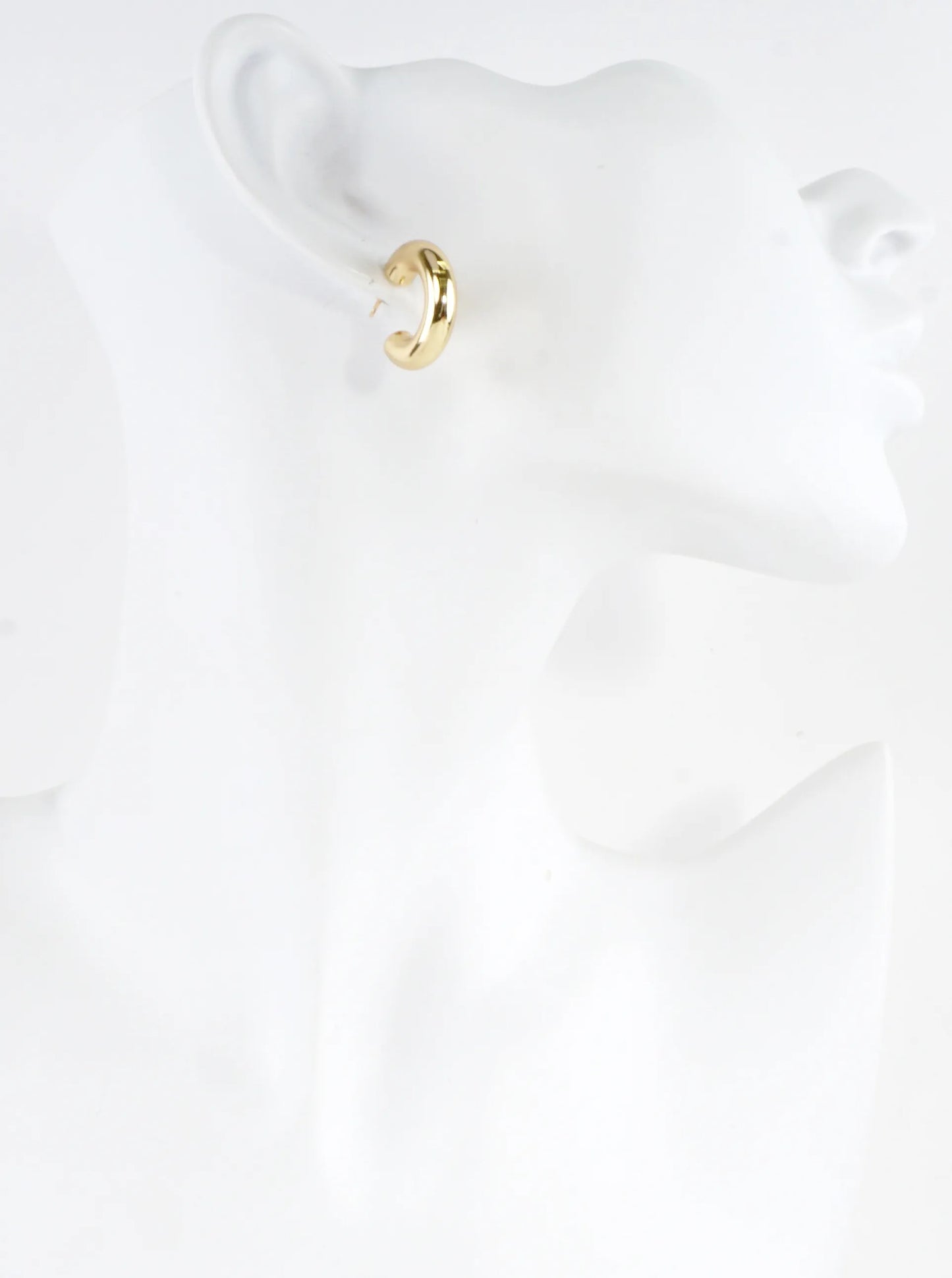 Small Chunky Geometric Round Hoop Earrings
