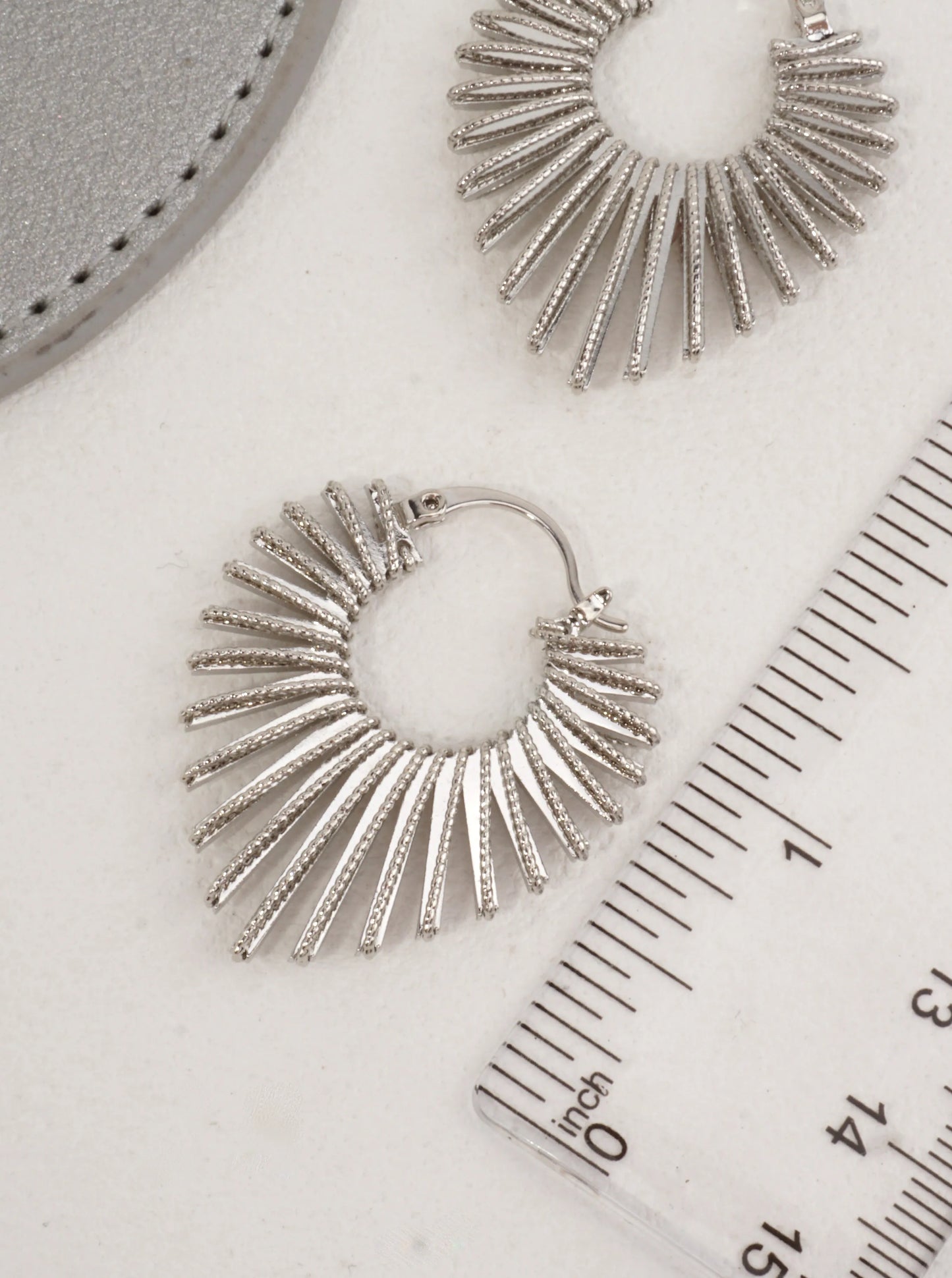 14K Gold-Dipped Sunburst Hoop Earrings
