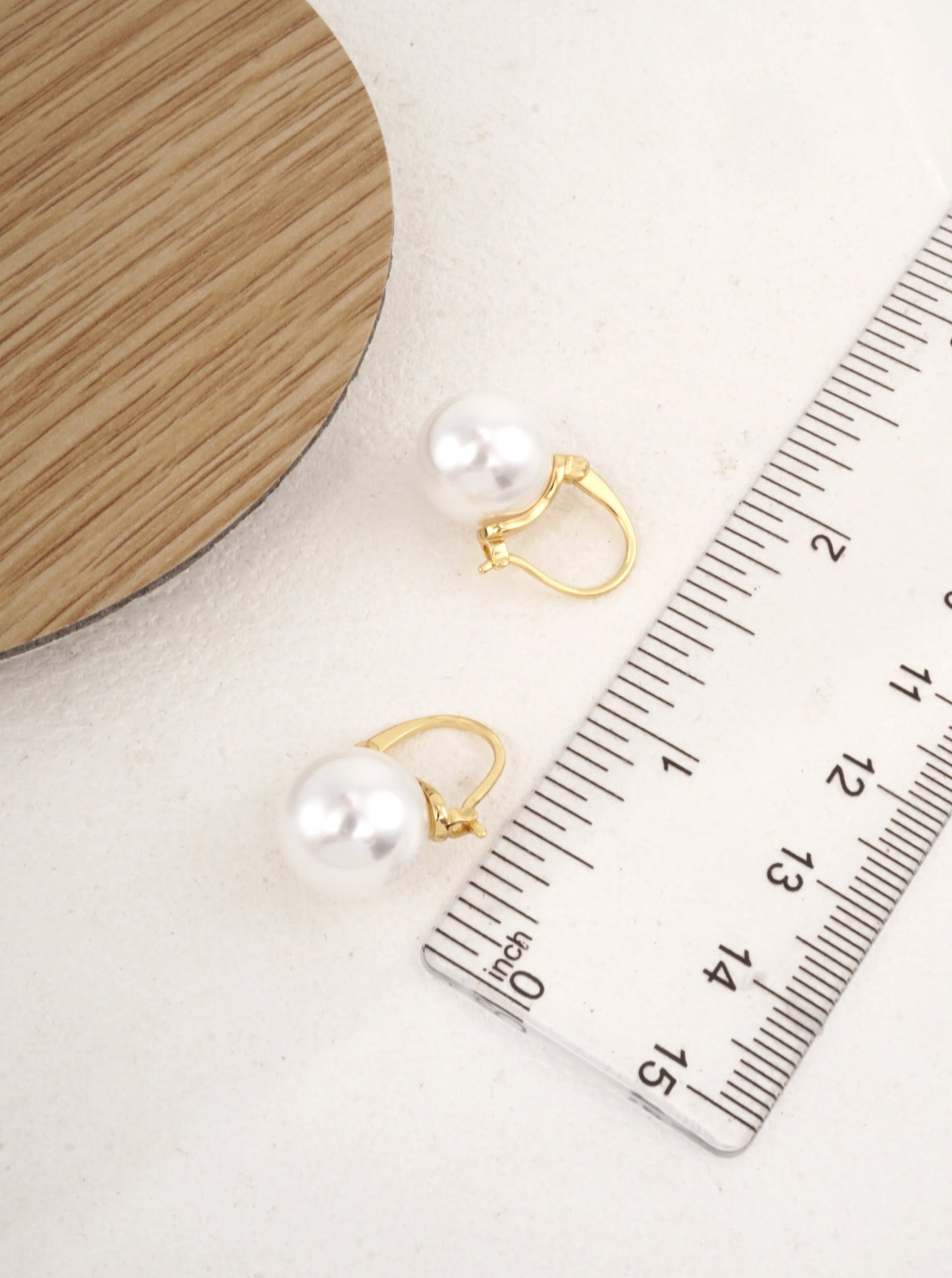 14K Gold-Dipped Pearl Drop Earrings