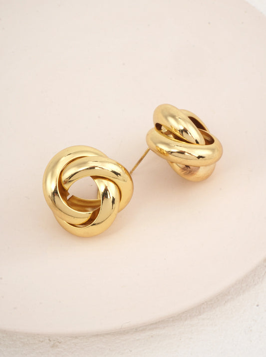 14K Gold-Dipped Chunky Knot Studs