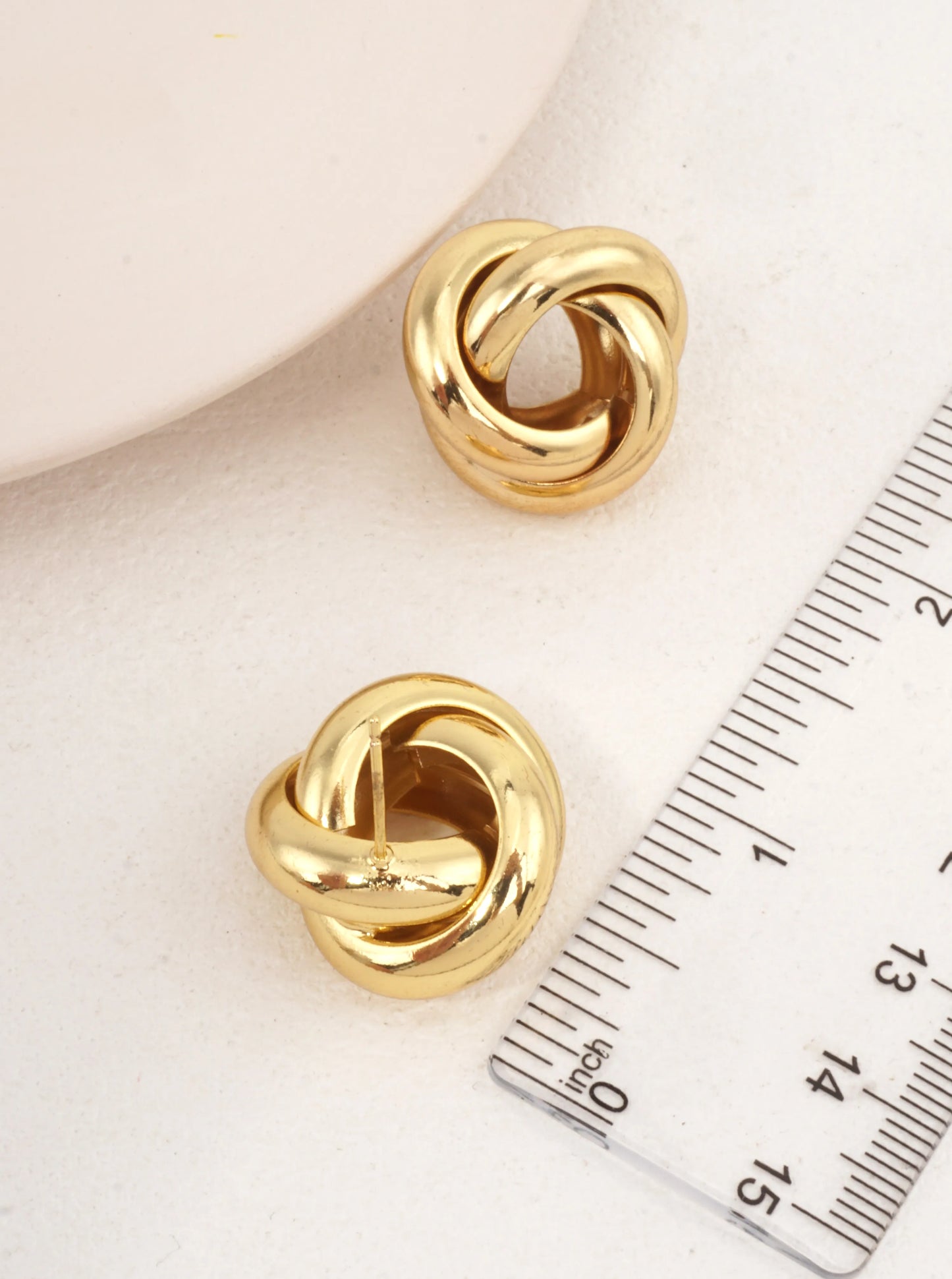 14K Gold-Dipped Chunky Knot Studs