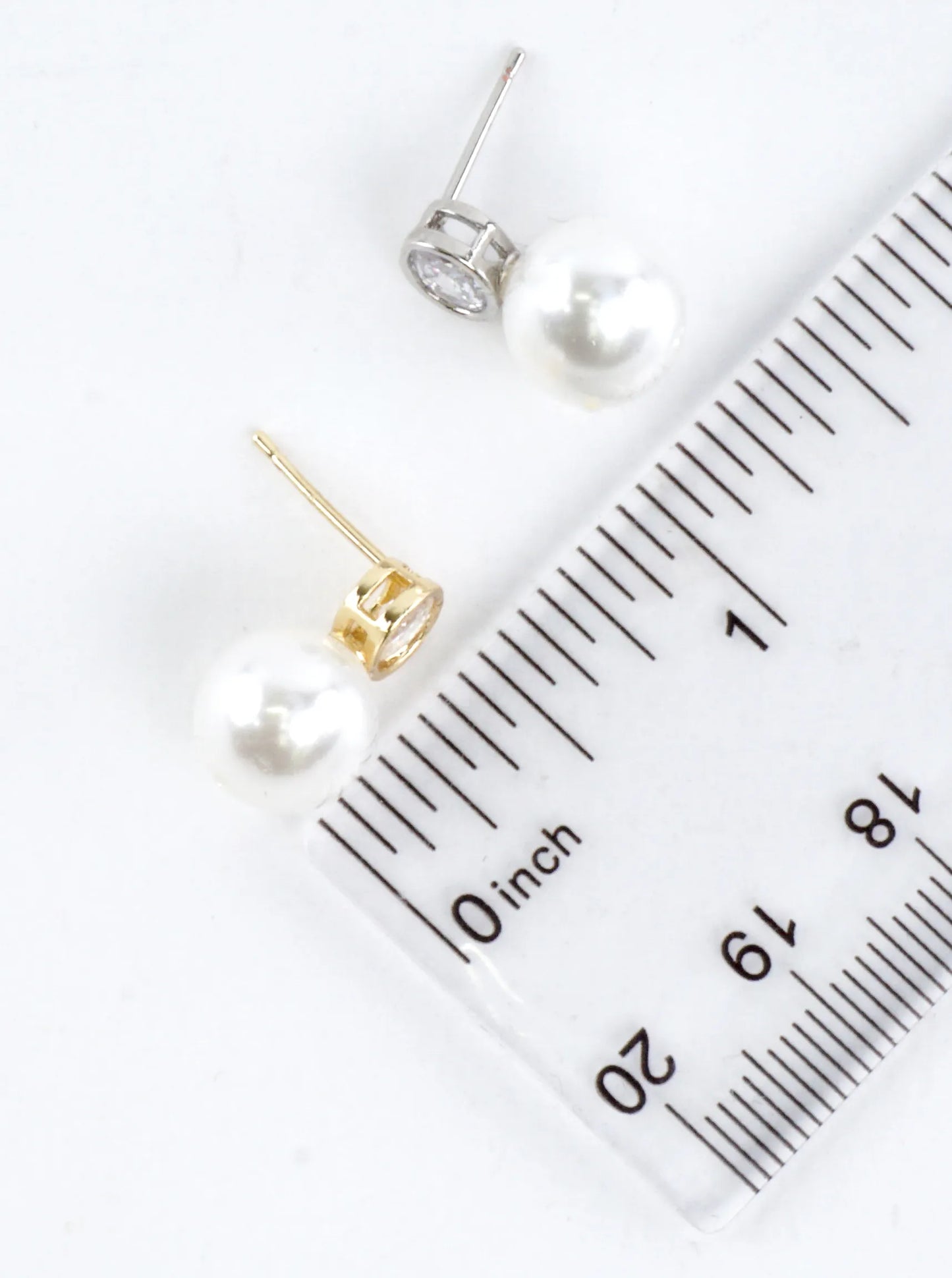 Modern Geometric Pearl Oval Drop Earrings