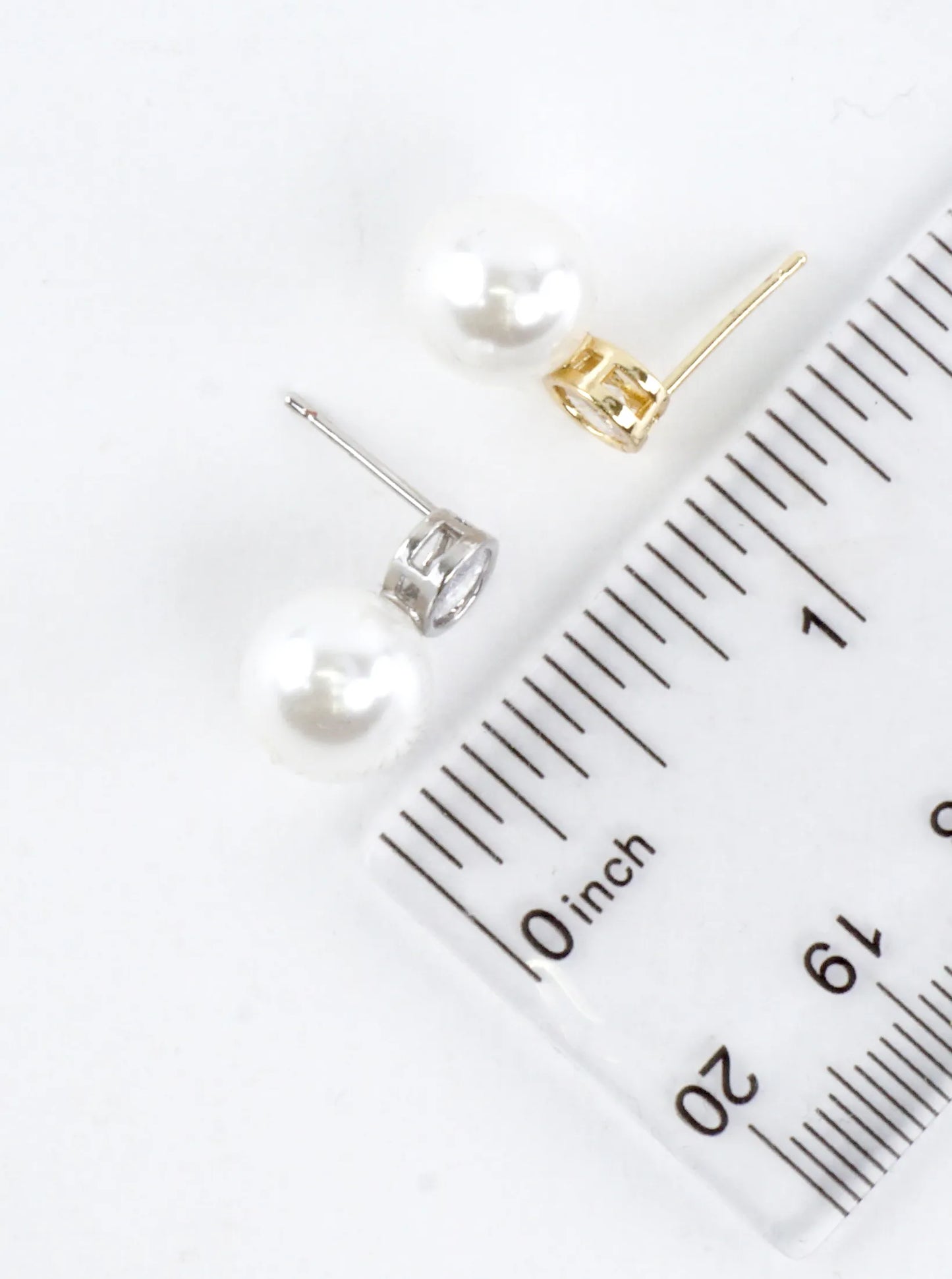 Modern Geometric Pearl Oval Drop Earrings