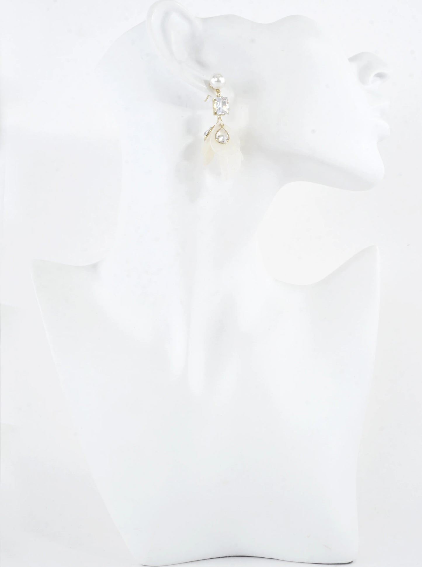 Paperthin MOP Cluster Pearl CZ Drop Earrings