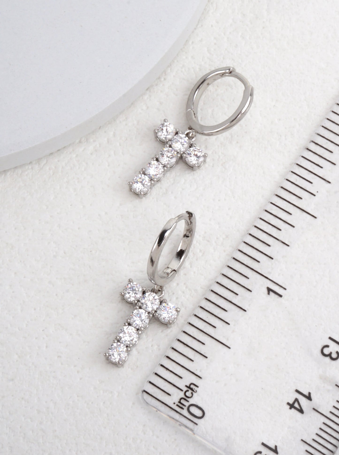 T Letter Dangle Huggie Earrings