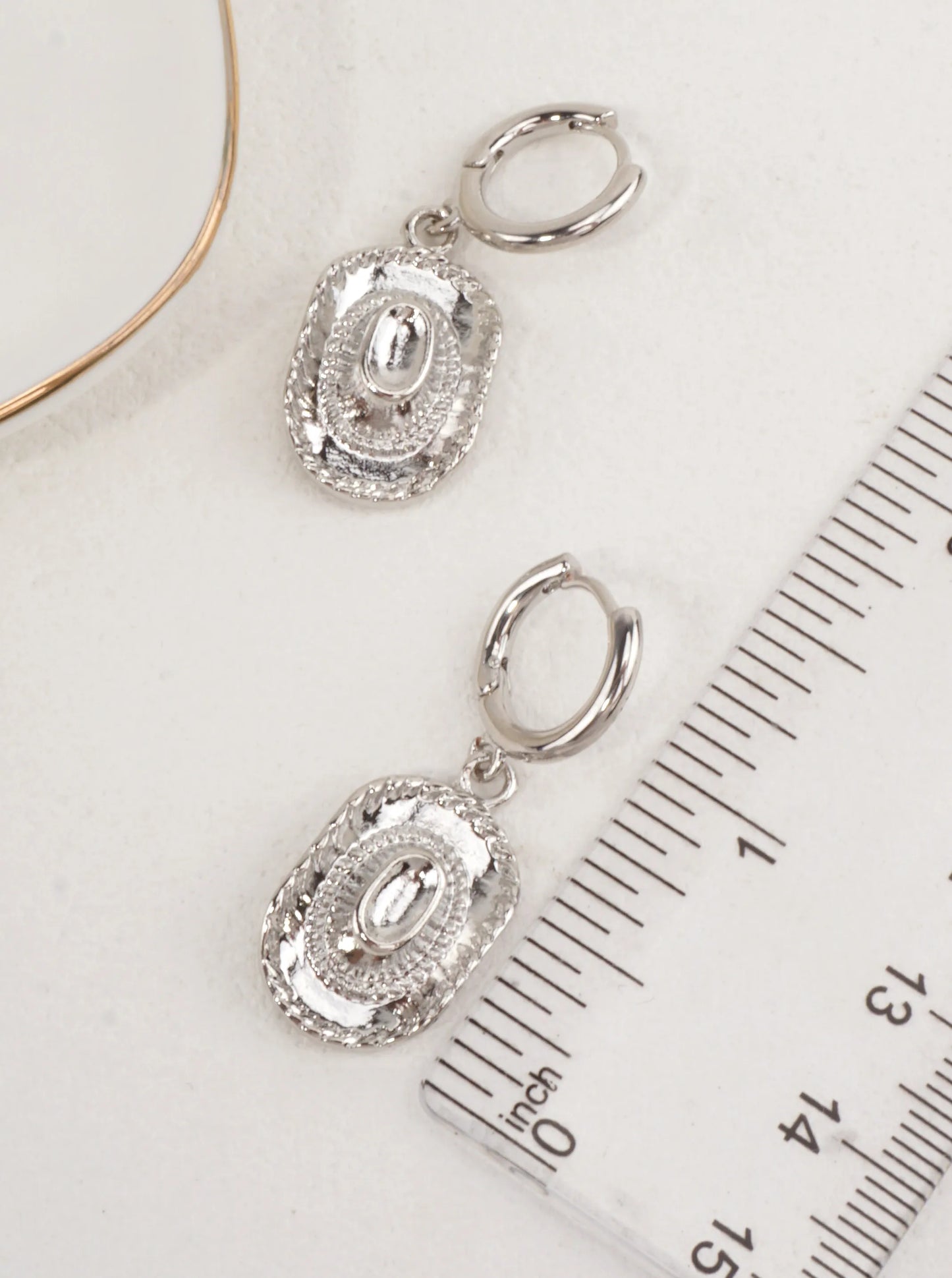 14K Gold-Dipped Cowboy Hat Huggie Earrings