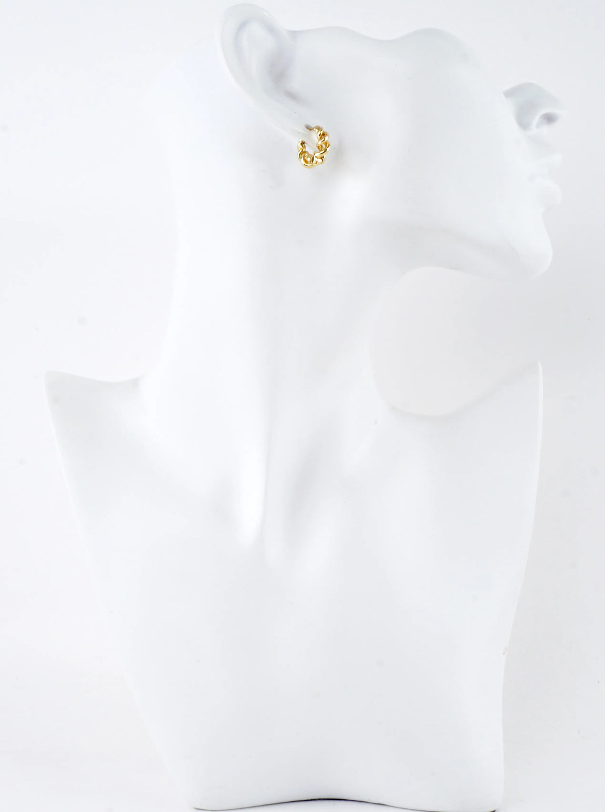 Tiny Graduated Twist Textured Huggie Hoop Earrings