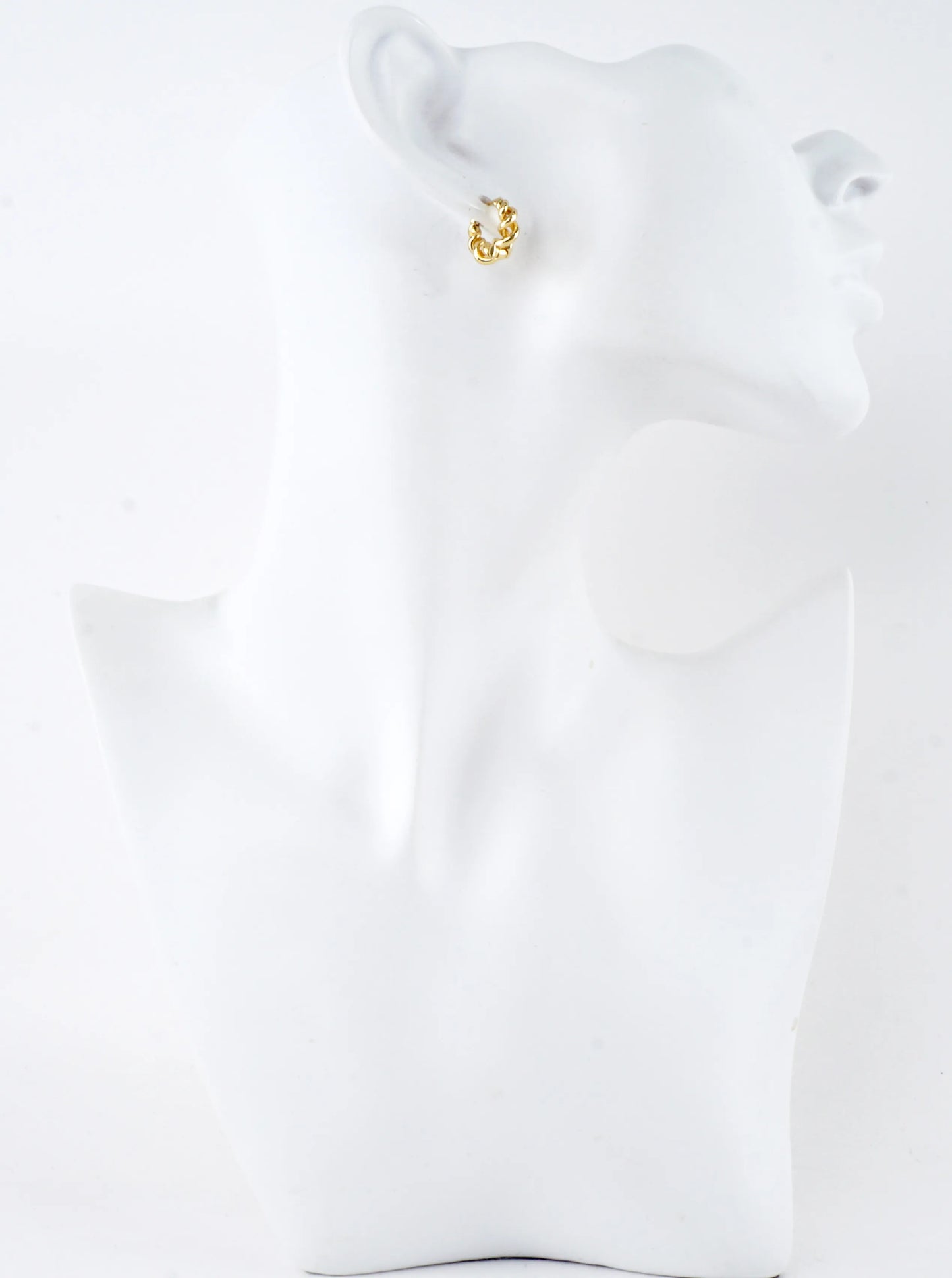 Tiny Graduated Twist Textured Huggie Hoop Earrings