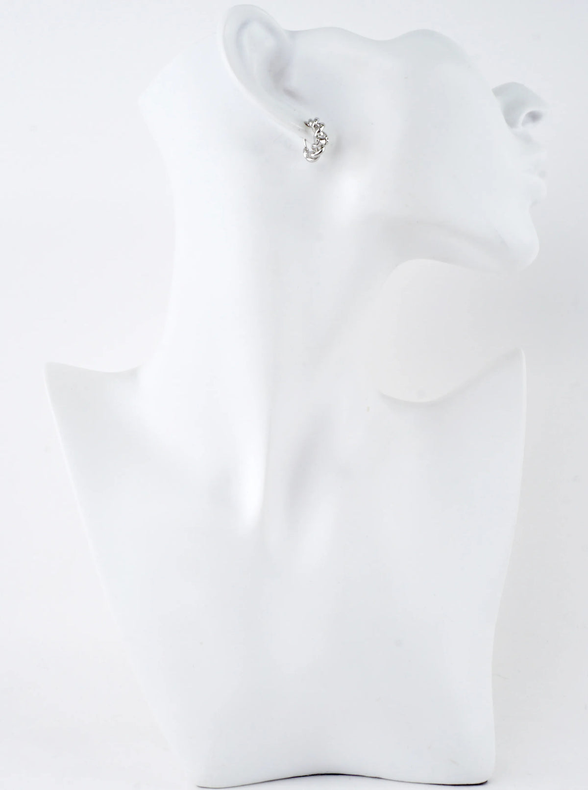 Tiny Graduated Twist Textured Huggie Hoop Earrings