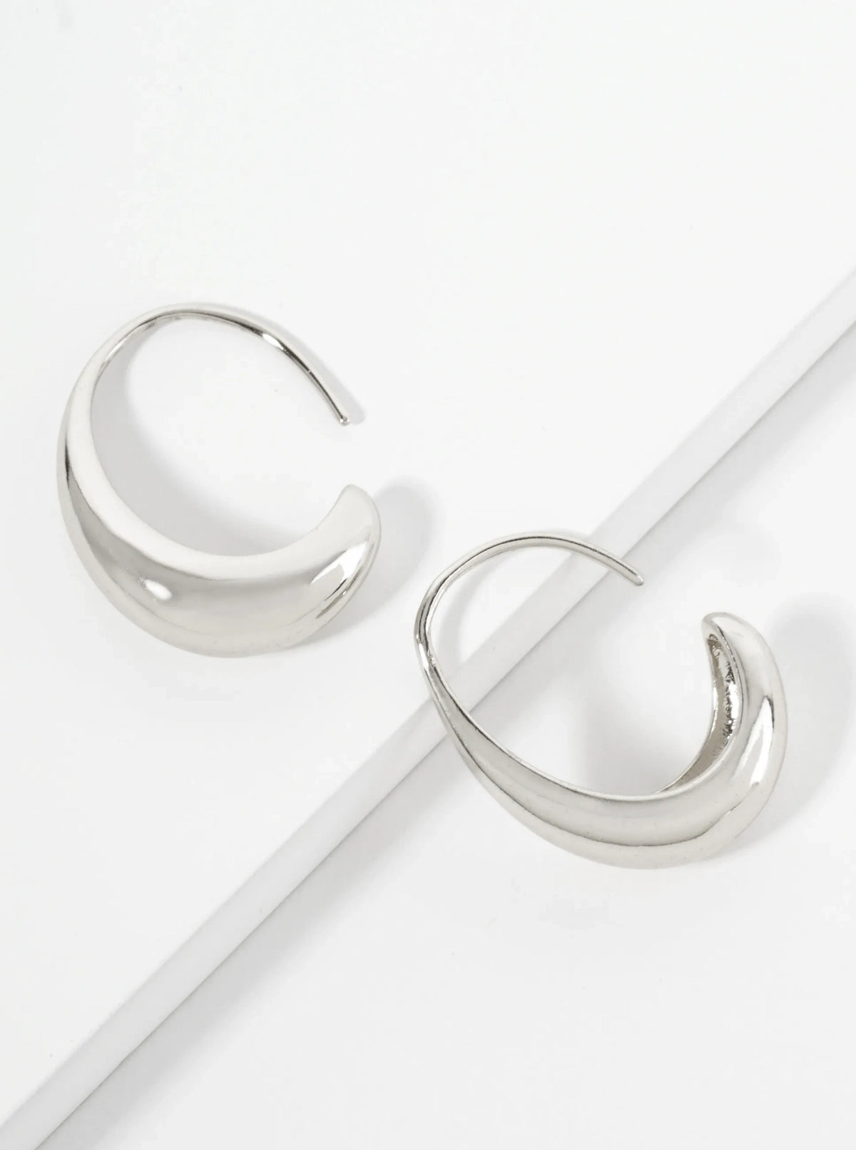 Gold Plated Tapered Hoop Earring