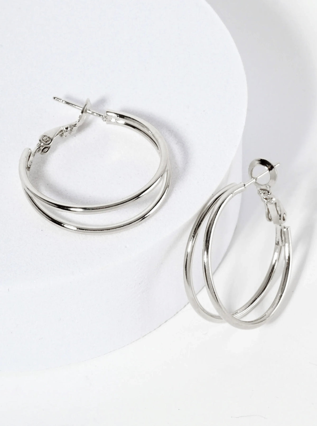 Gold Plated Double Hoop Earring